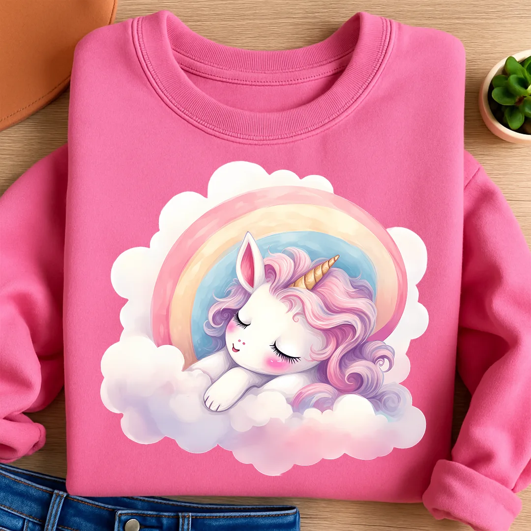 Bügelbild Einhorn Regenbogentraum