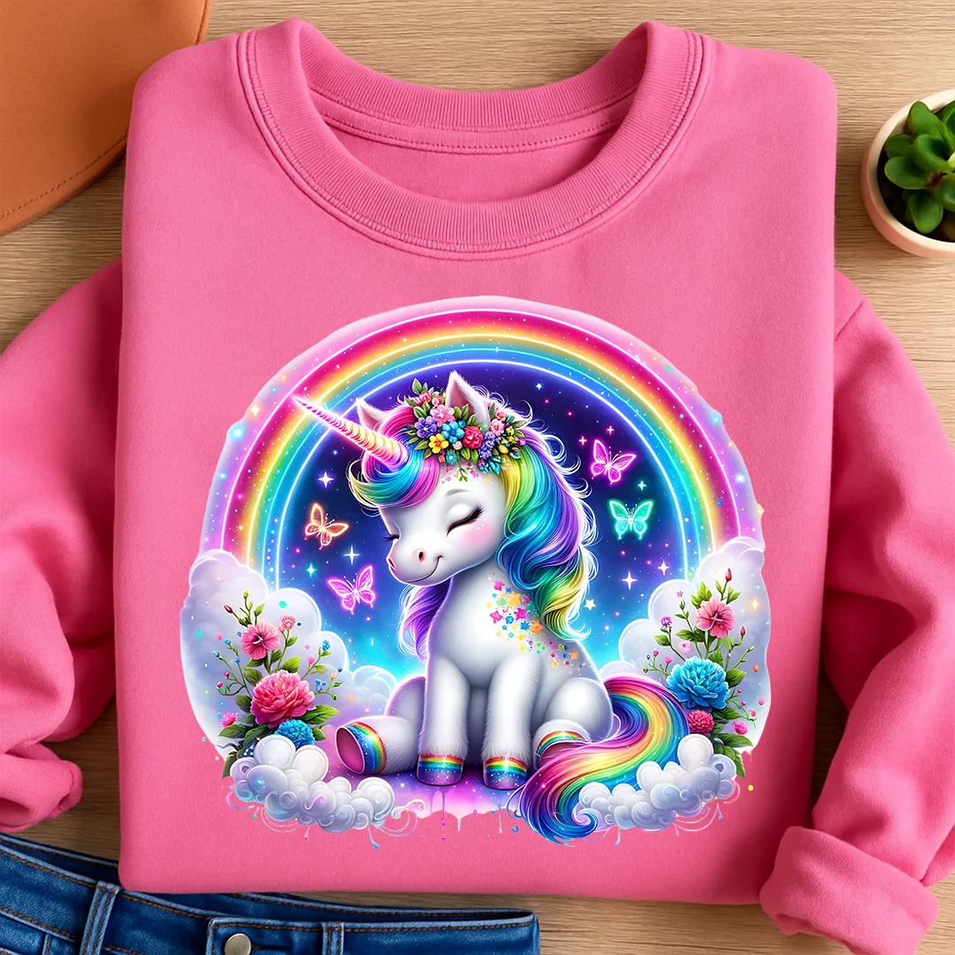 Bügelbild Einhorn Zauberregenbogen