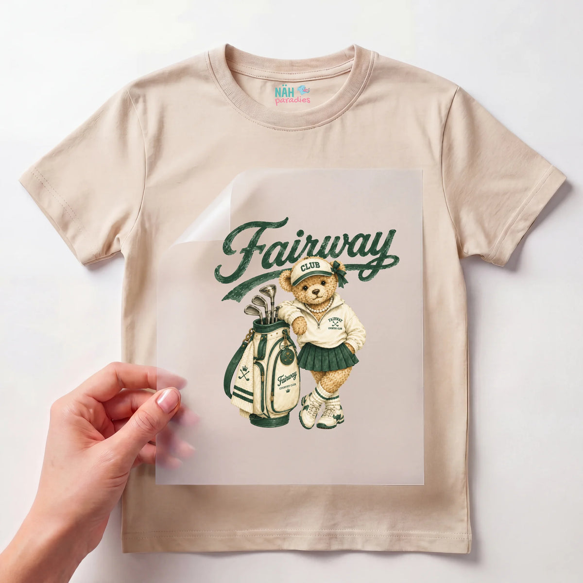 Bügelbild Fairway Club Golf Teddybär