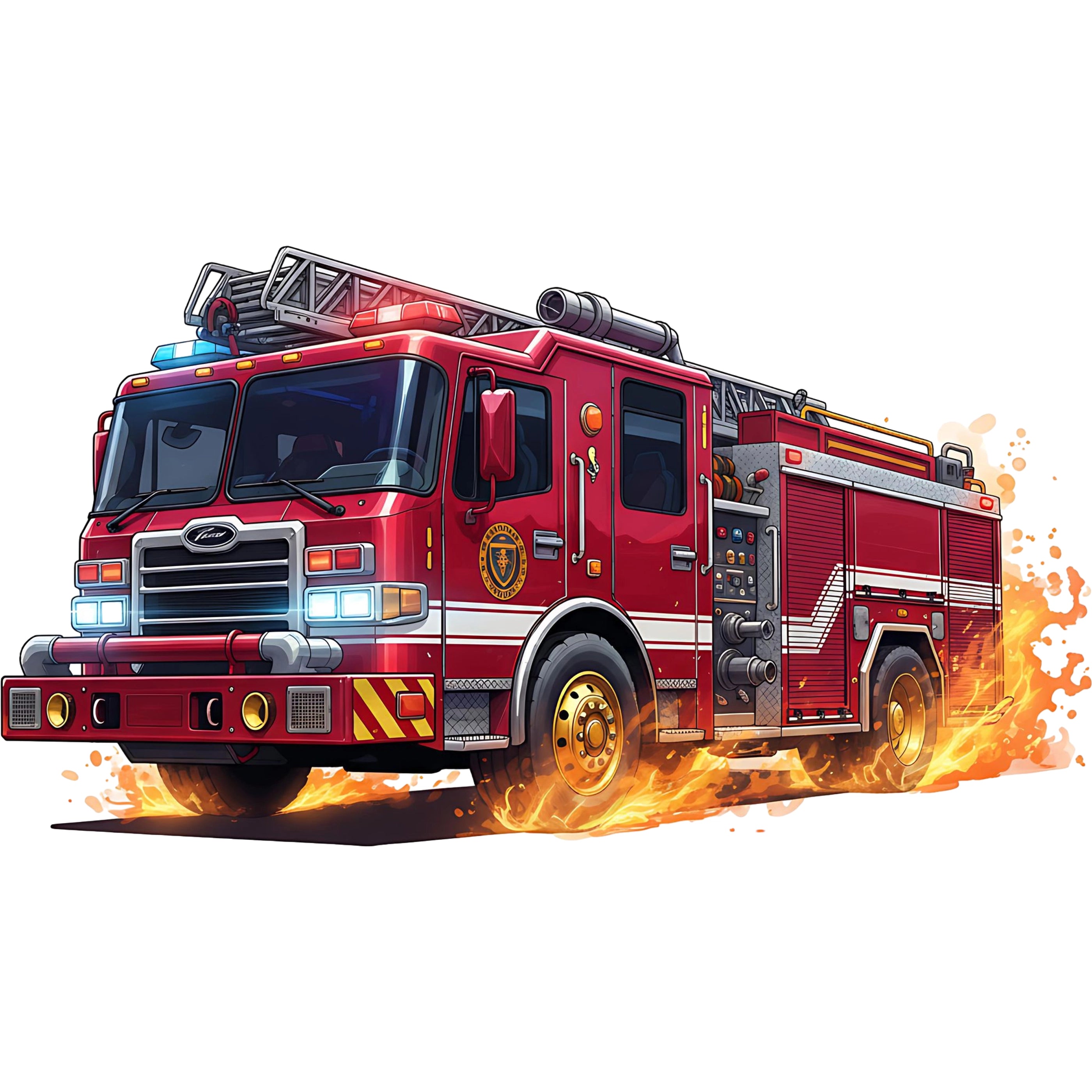 Bügelbild Feuerwehr Power Löschtruck
