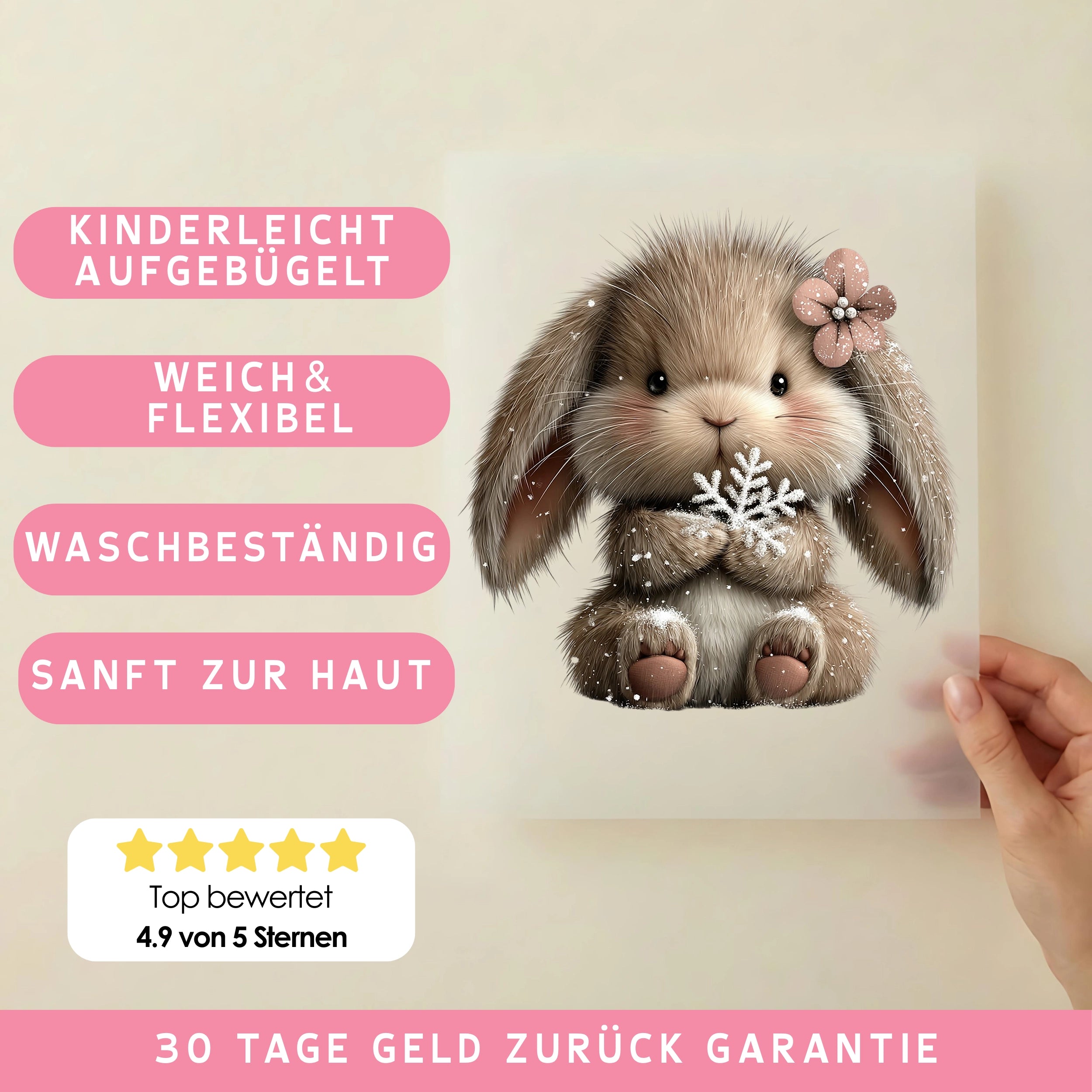 Bügelbild Hase Lina