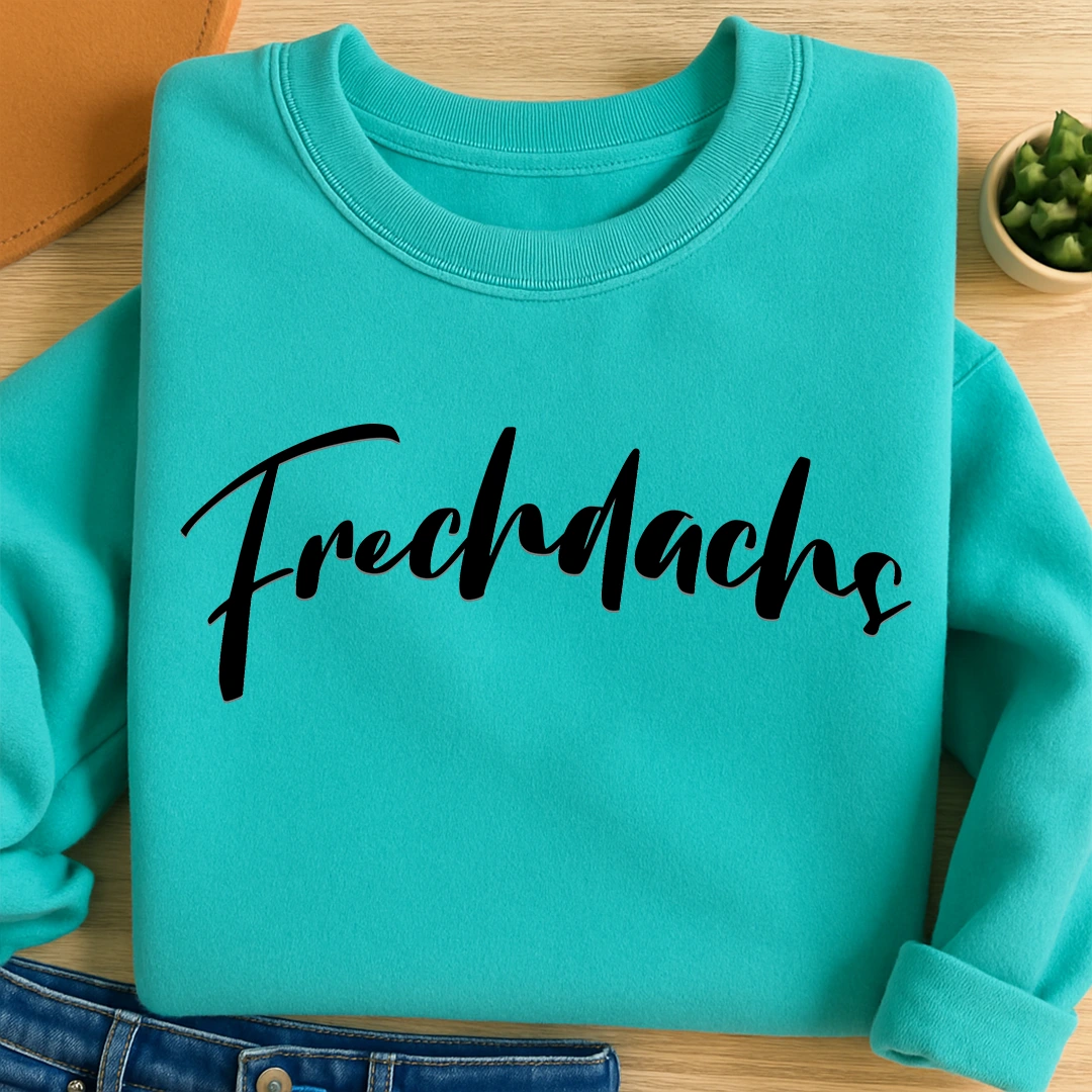 Bügelbild Schriftzug Frechdachs