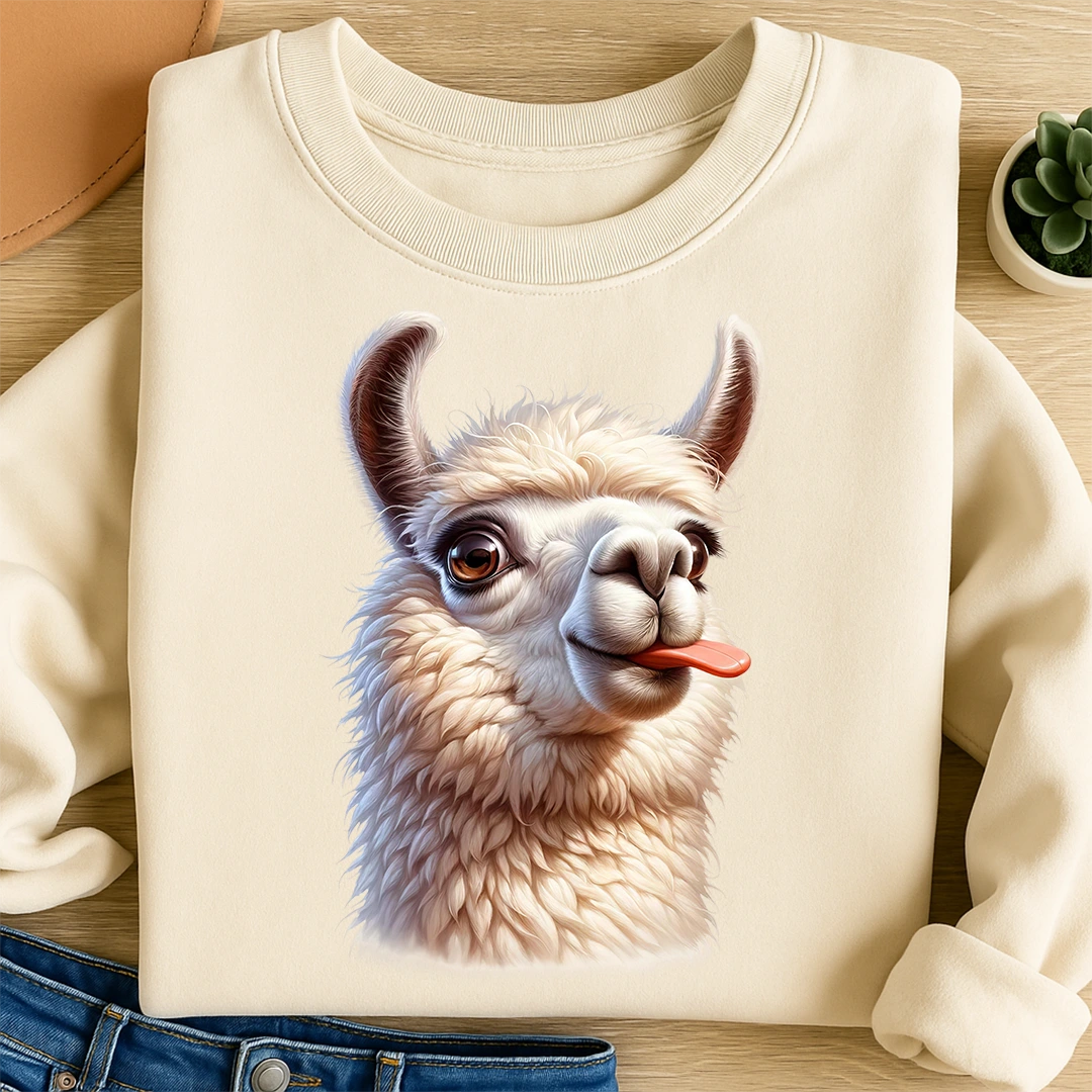 Bügelbild Freches Lama Freundchen