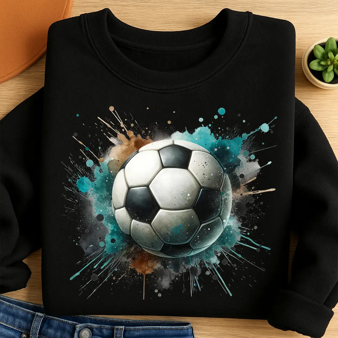Bügelbild Fußball Power