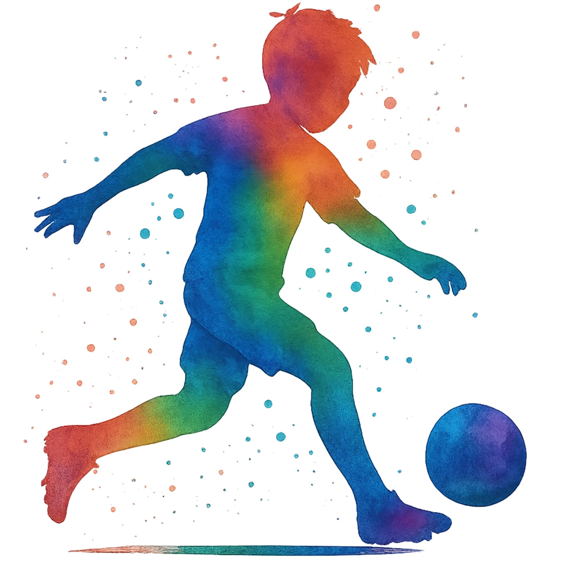 Bügelbild Fußballspieler Splash