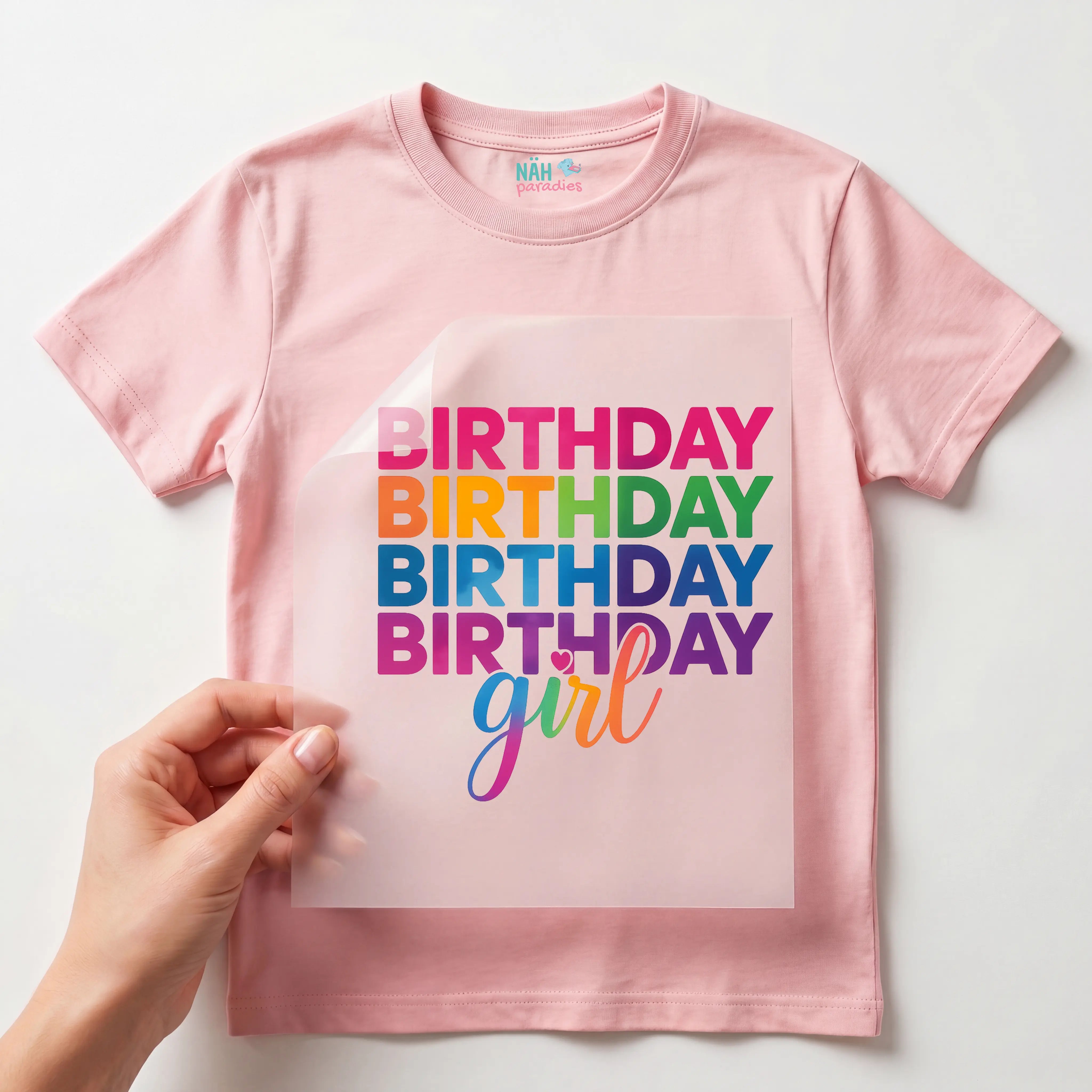 Bügelbild Birthday Girl Regenbogenparty