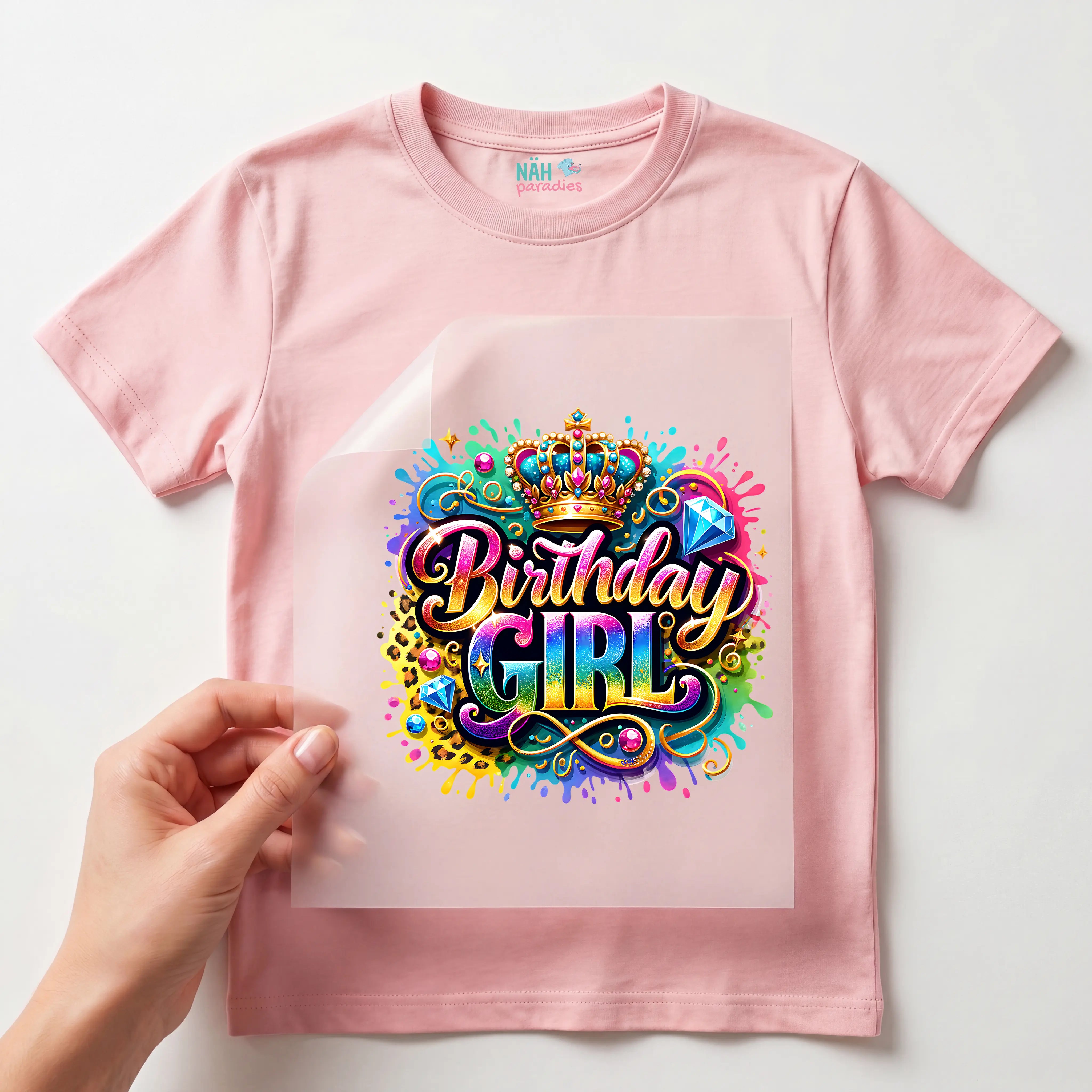 Bügelbild Birthday Girl Color Dream