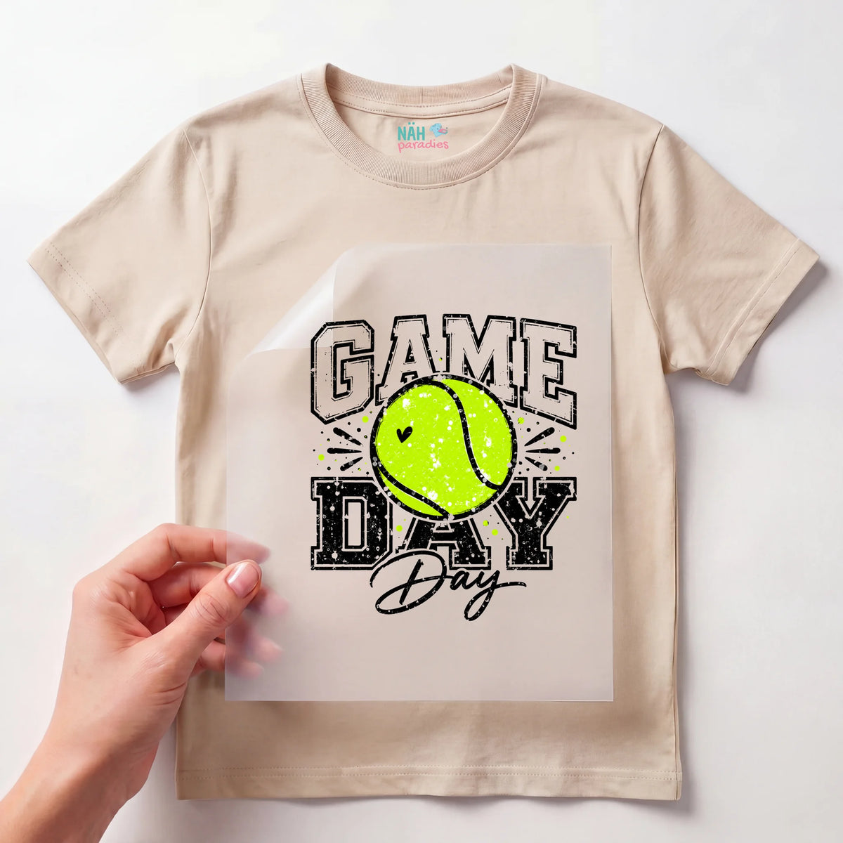 Bügelbild Game Day Tennis Grün
