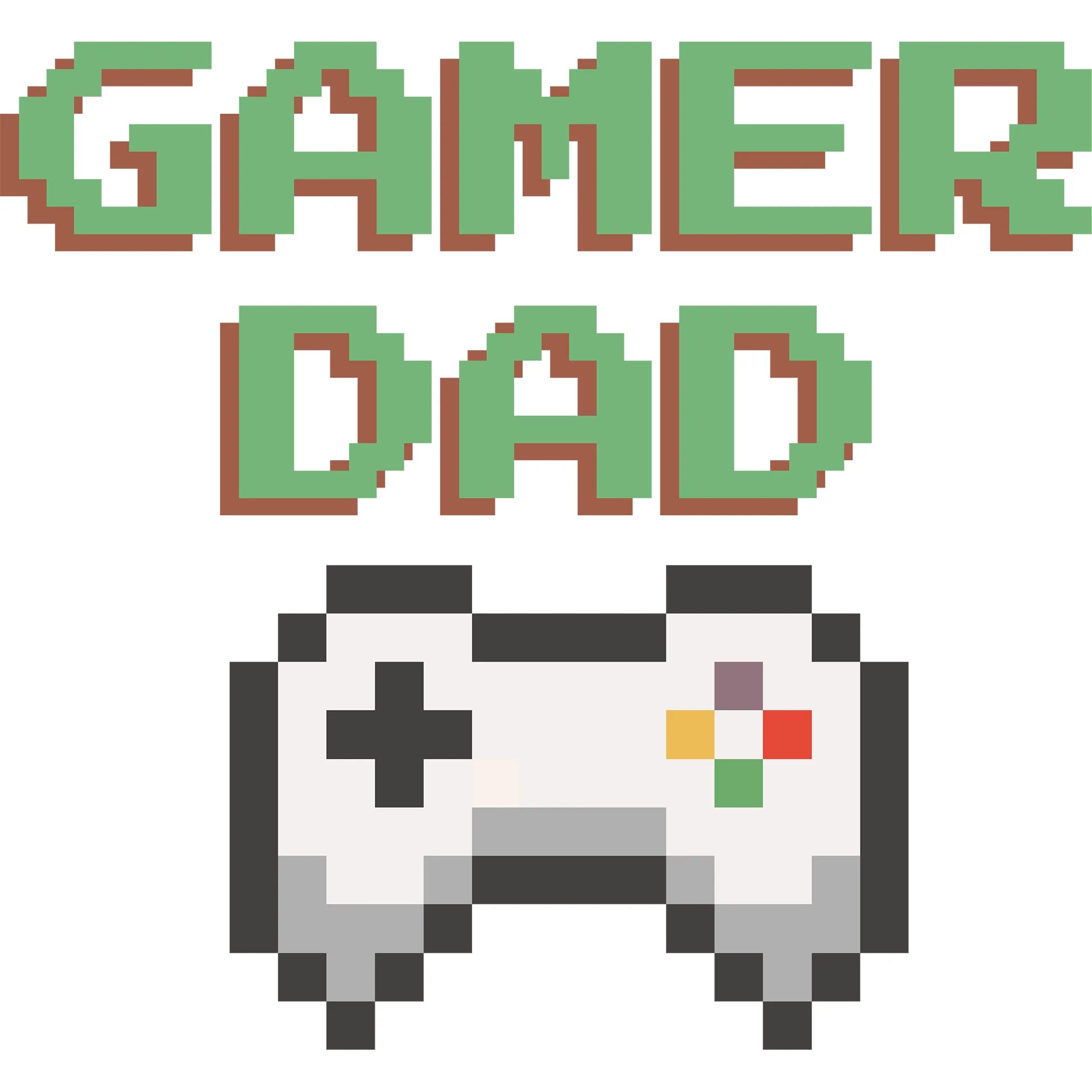 Bügelbild Gamer Dad Controller