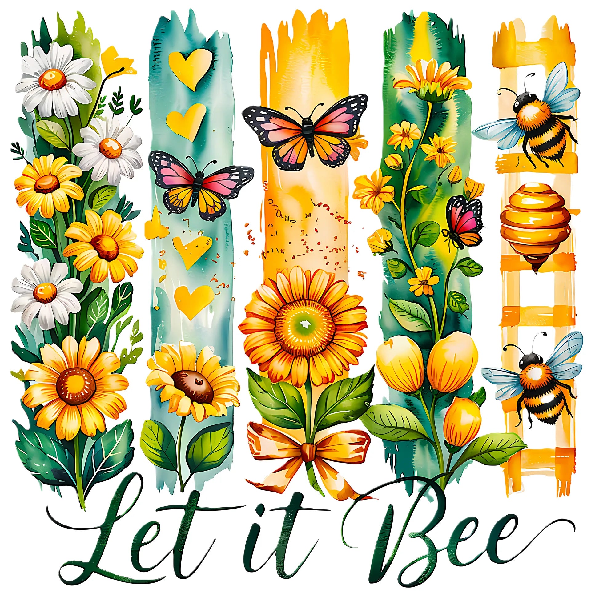 Bügelbild Gartenzauber Let it Bee