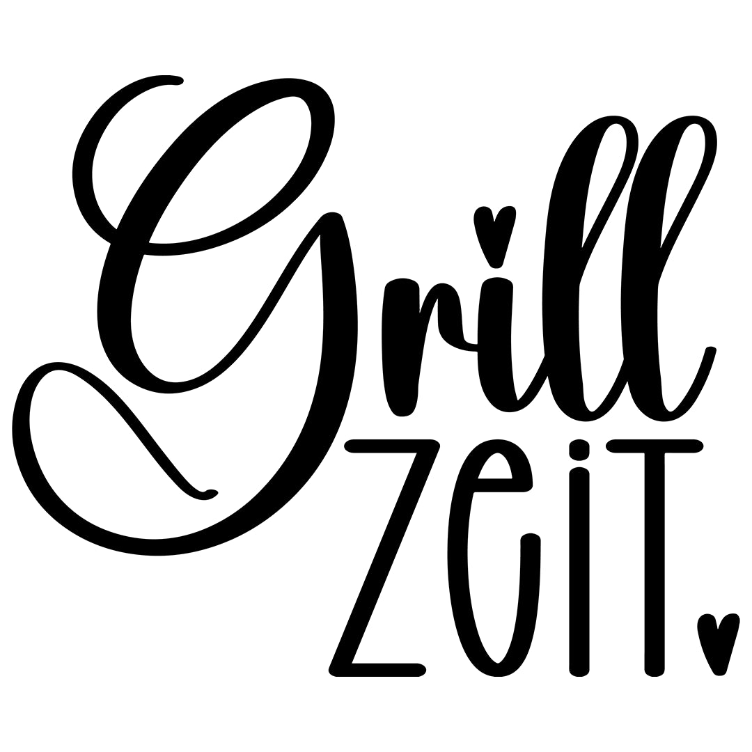 Bügelbild Schriftzug Grillzeit - S