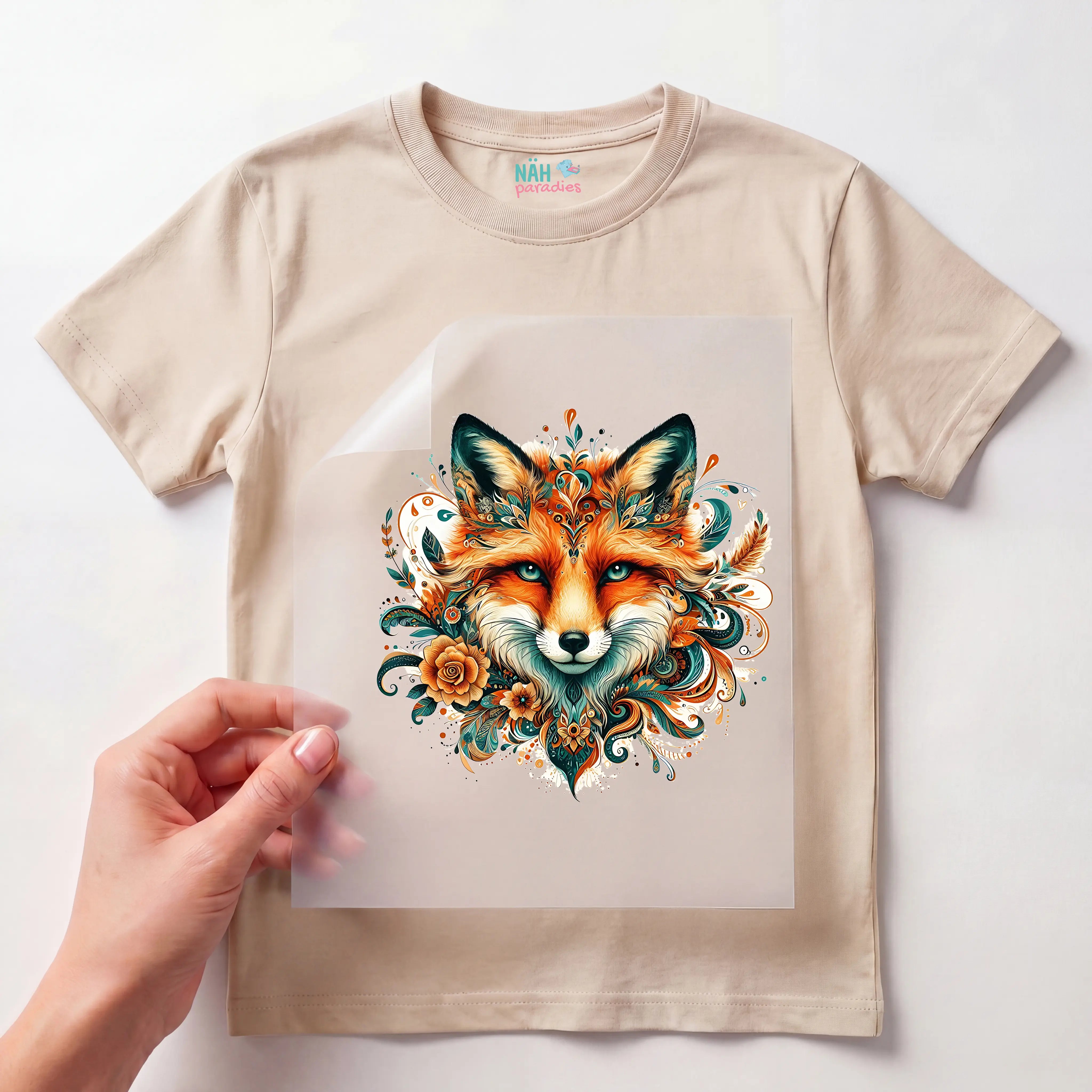 Bügelbild Boho Fuchs Seelenzauber