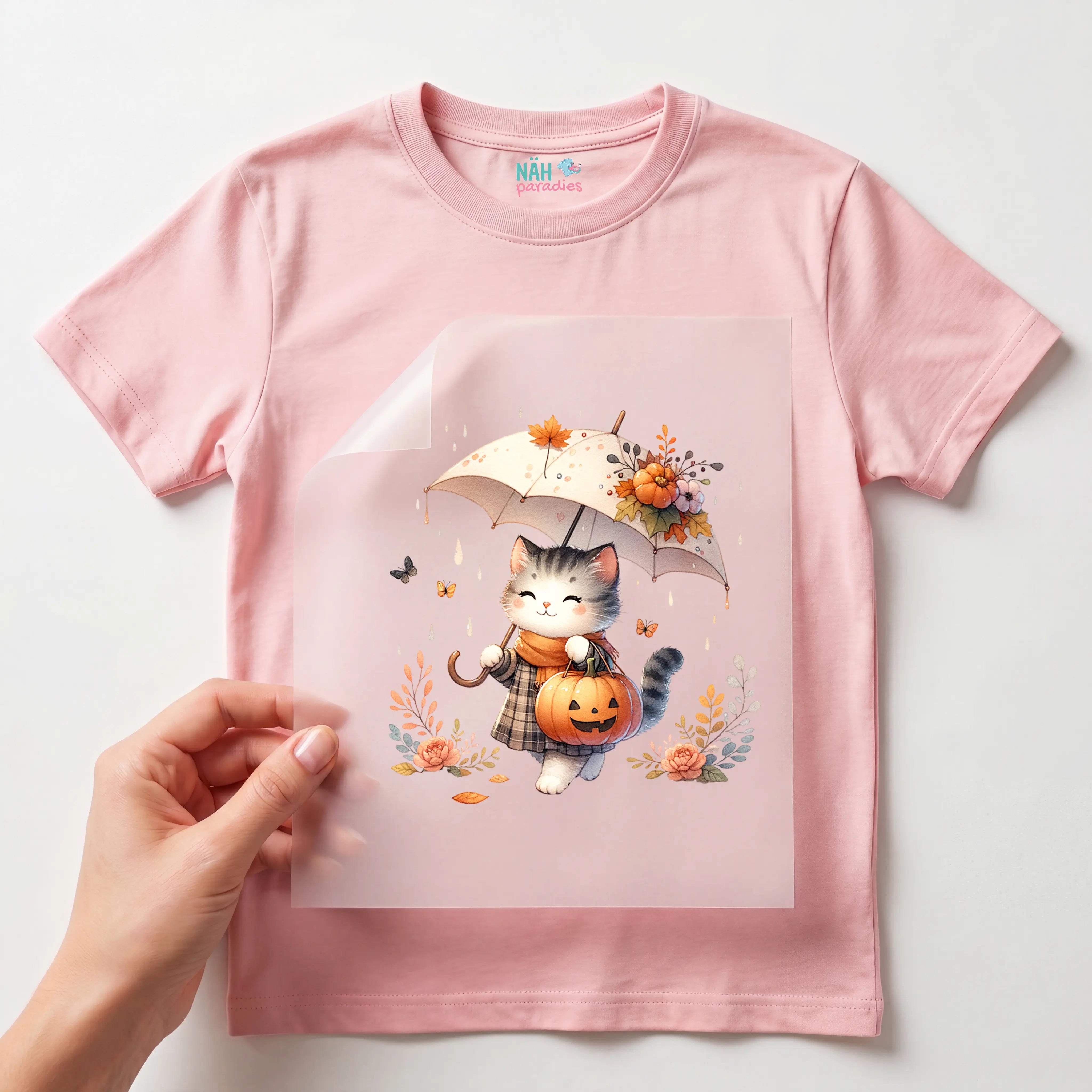 Bügelbild Herbst Samtpfote Katze