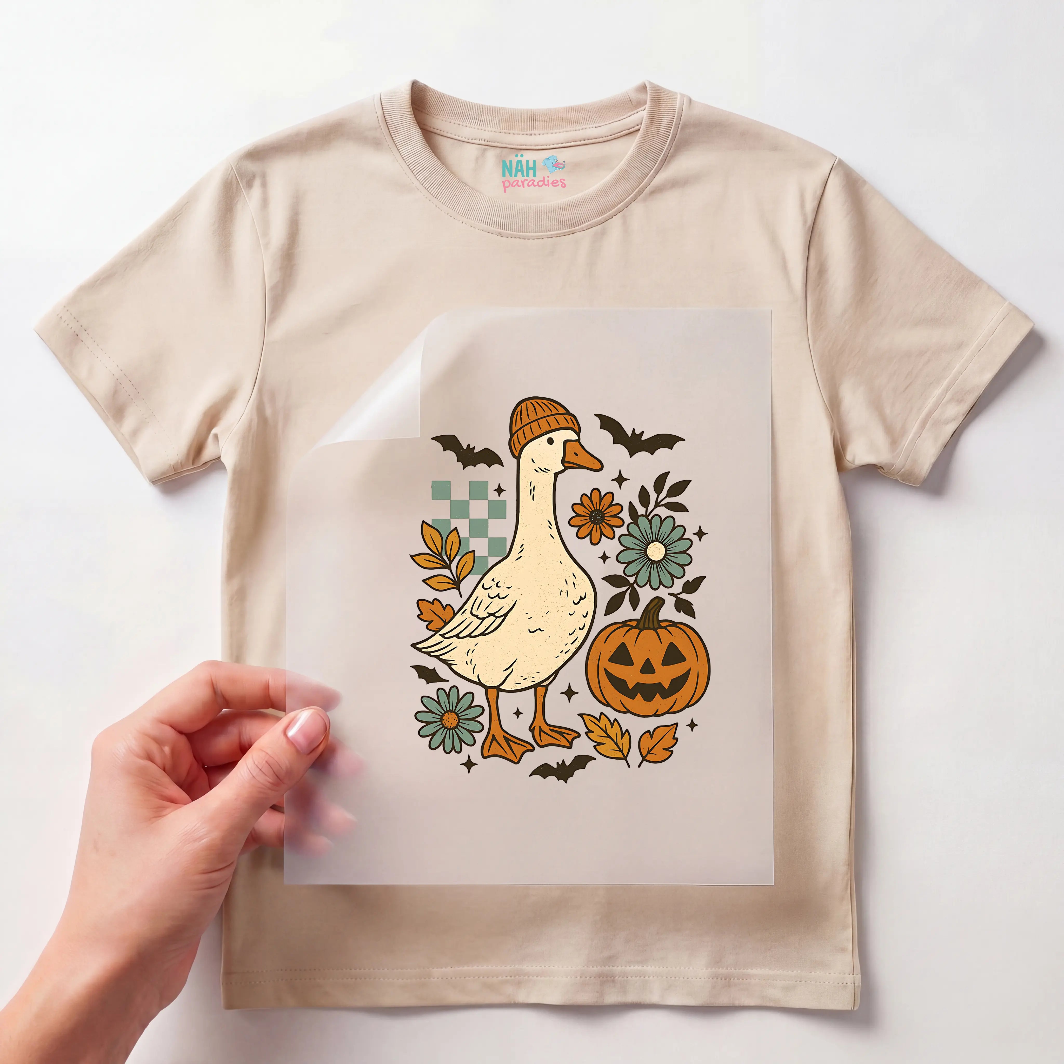 Bügelbild Coole Spuknacht Gans
