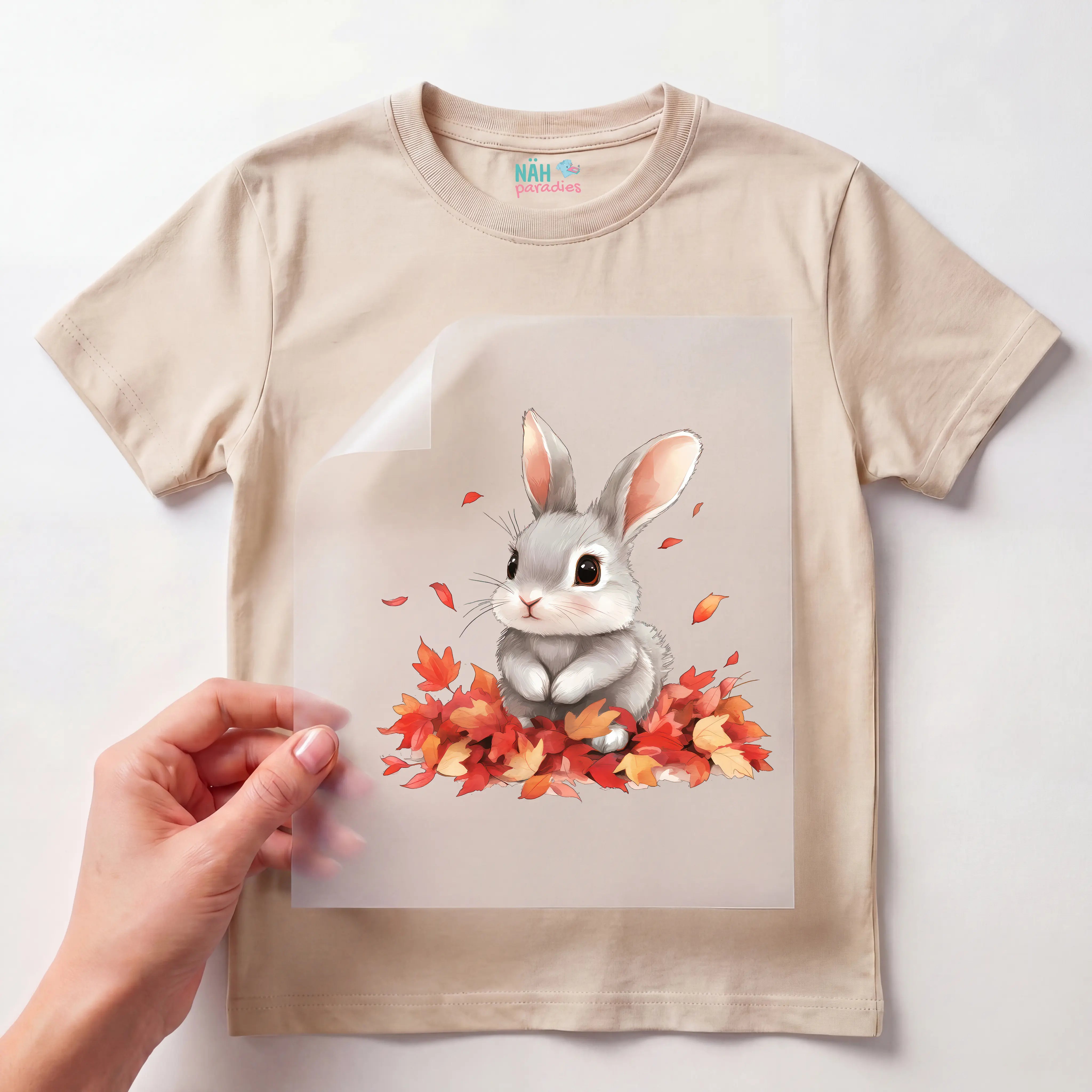 Bügelbild Hase Herbsthüpfer