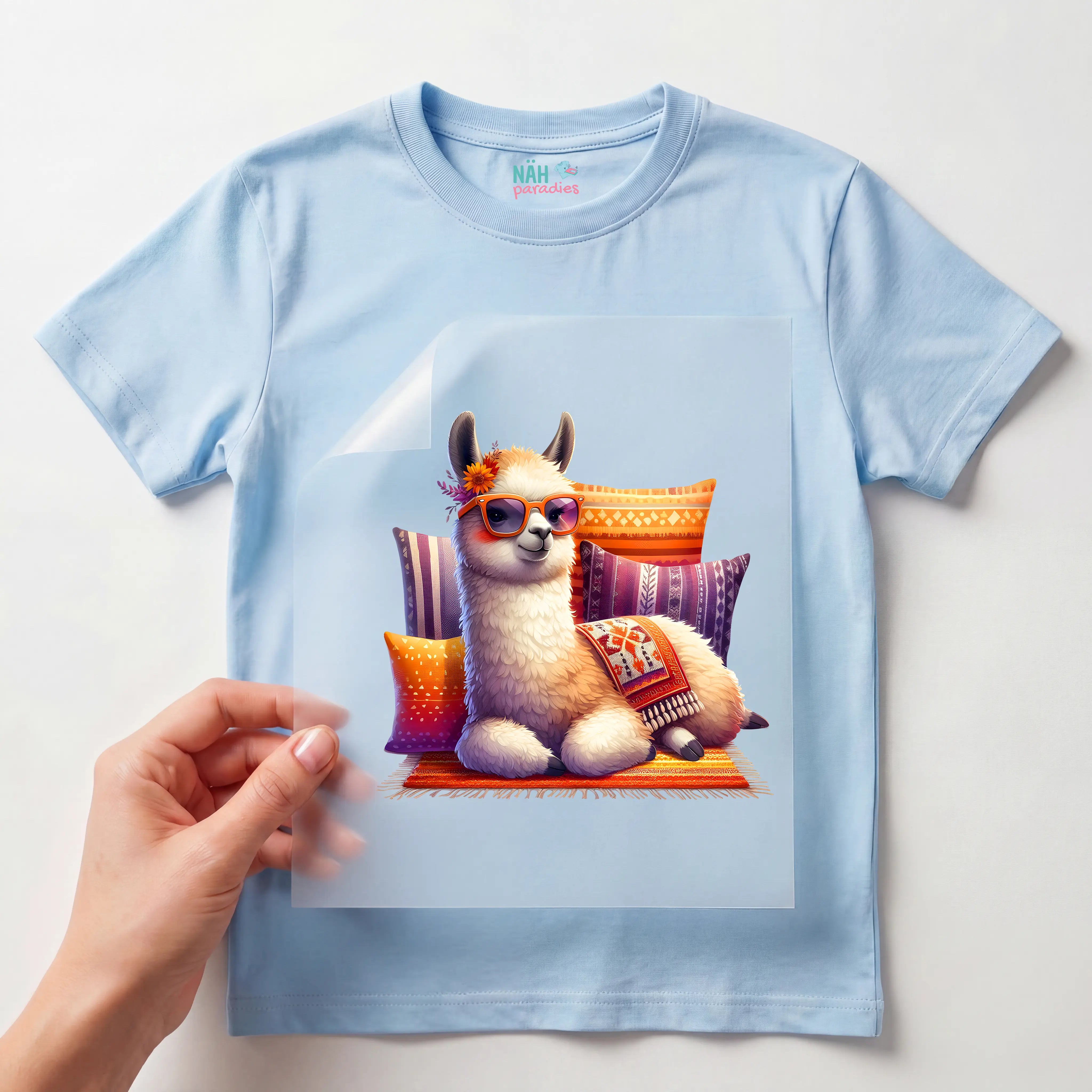 Bügelbild Lama Chillout Herbst Style