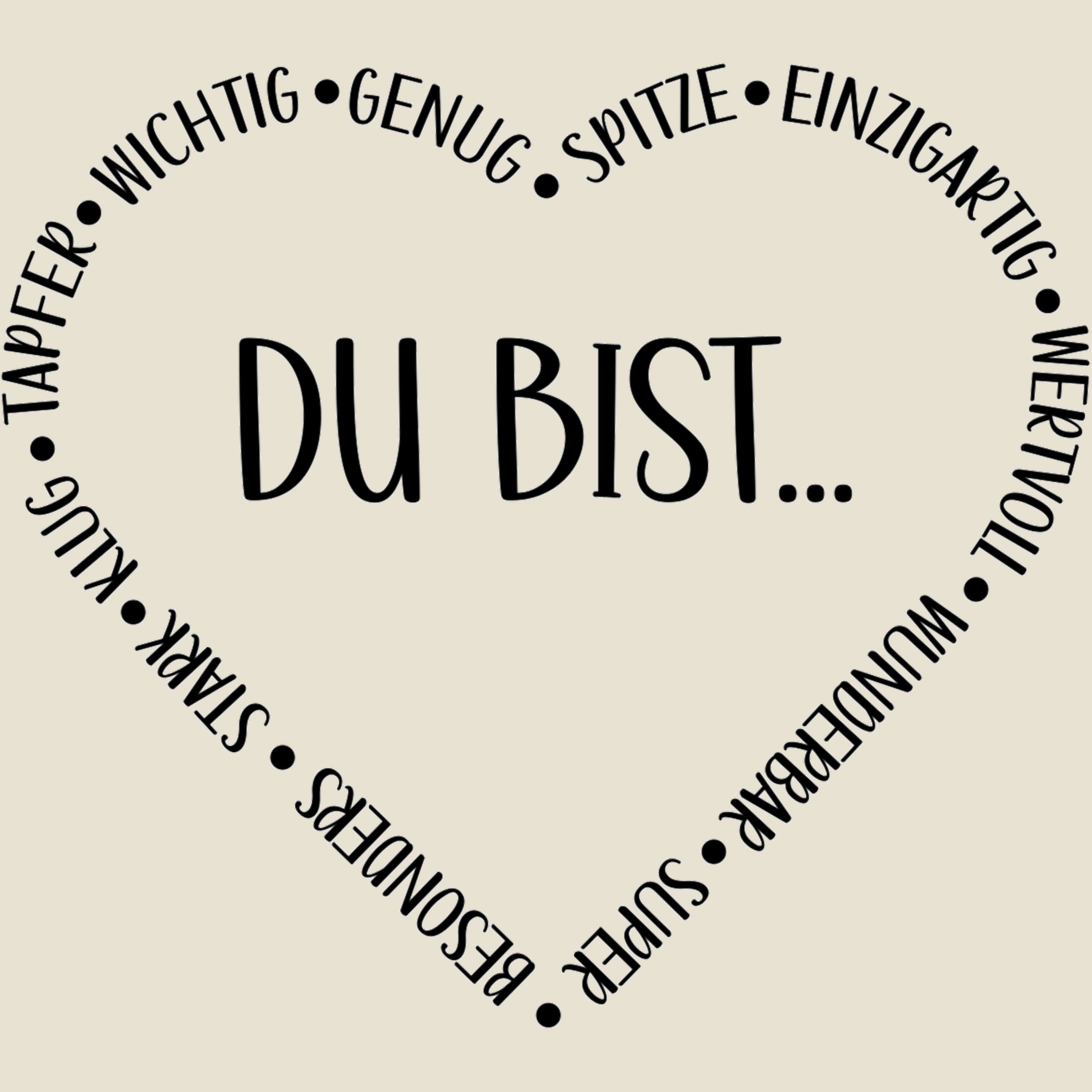 Glitzer Bügelbild Herz Du Bist
