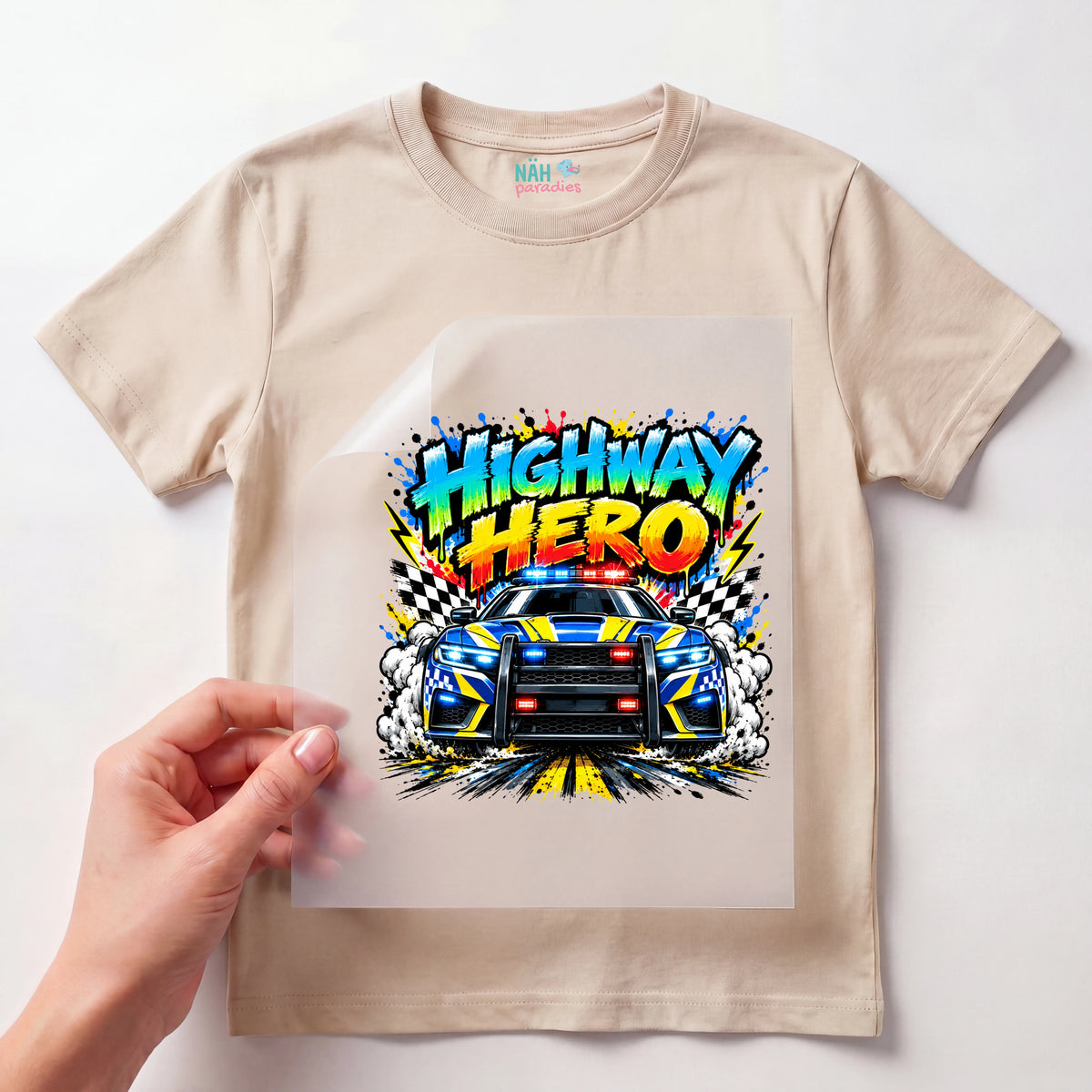 Bügelbild Highway Hero