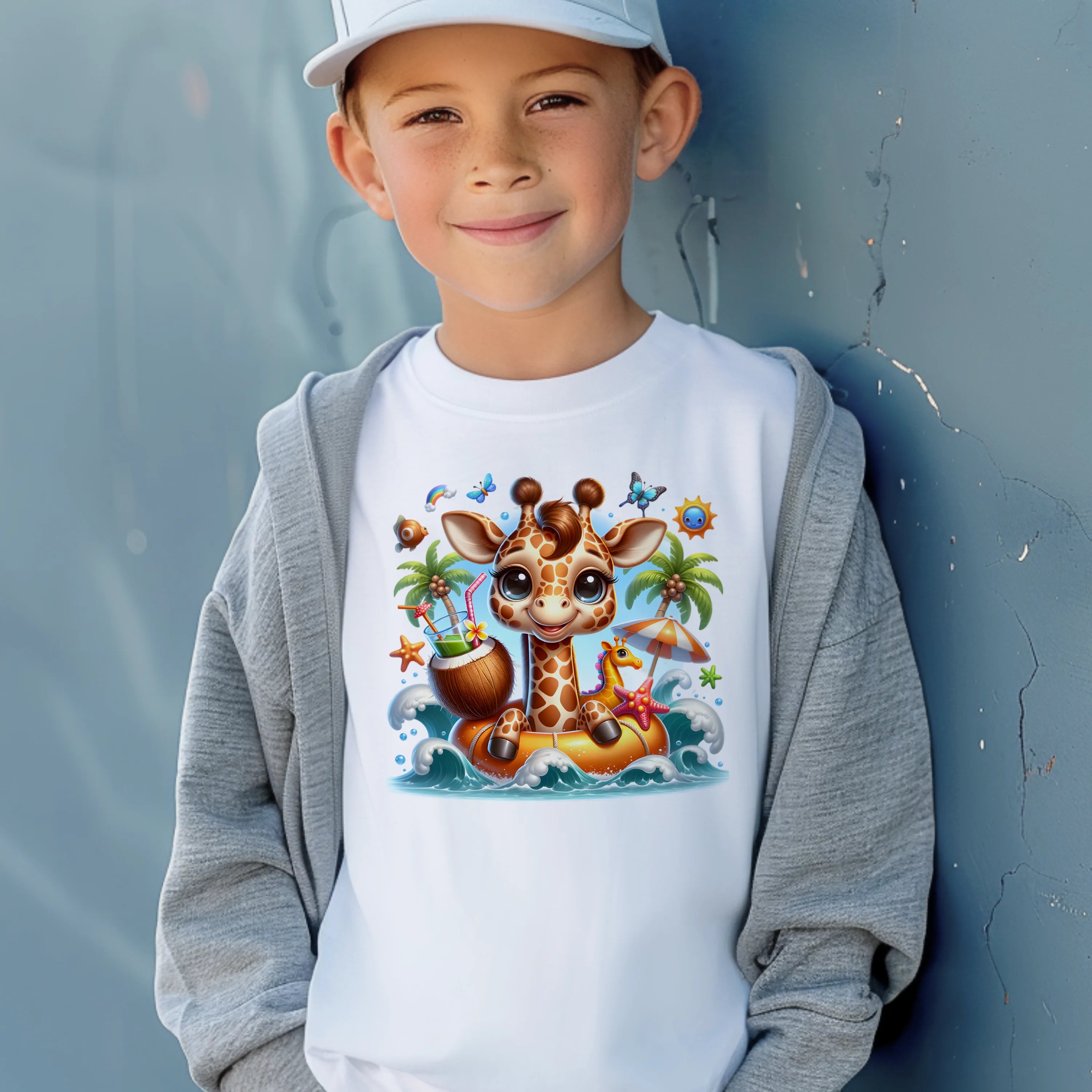 Bügelbild karibische Giraffe Bini