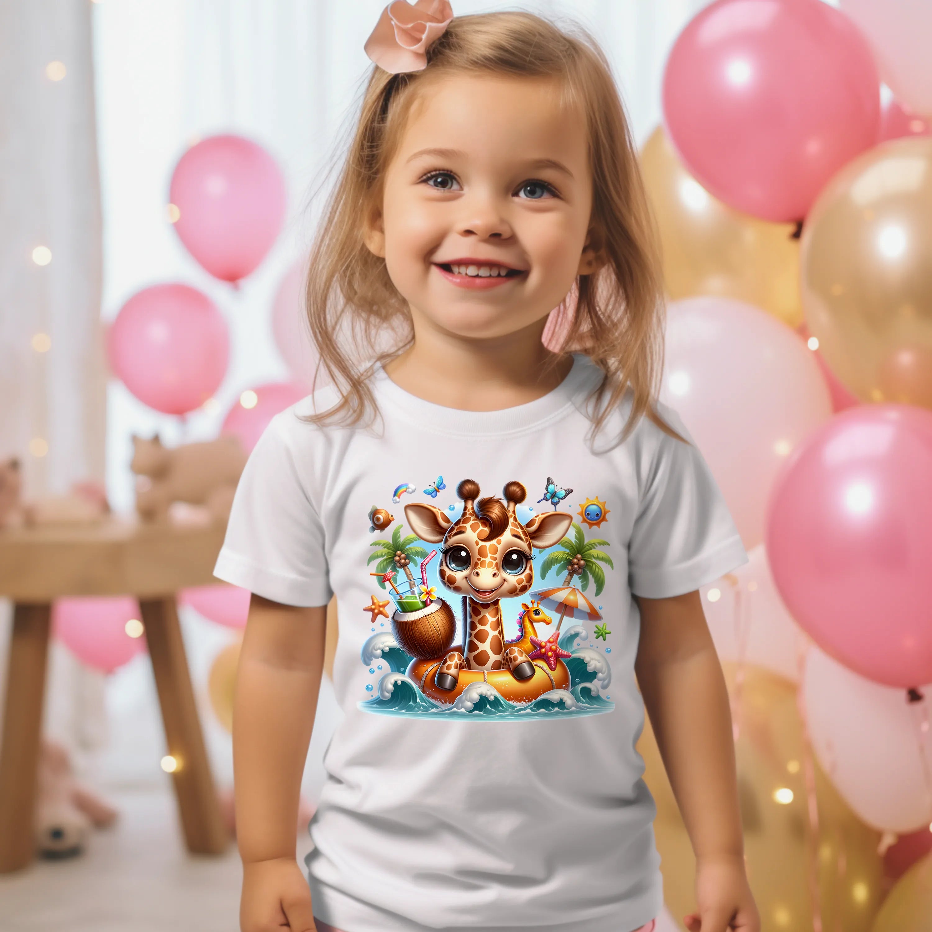 Bügelbild karibische Giraffe Bini