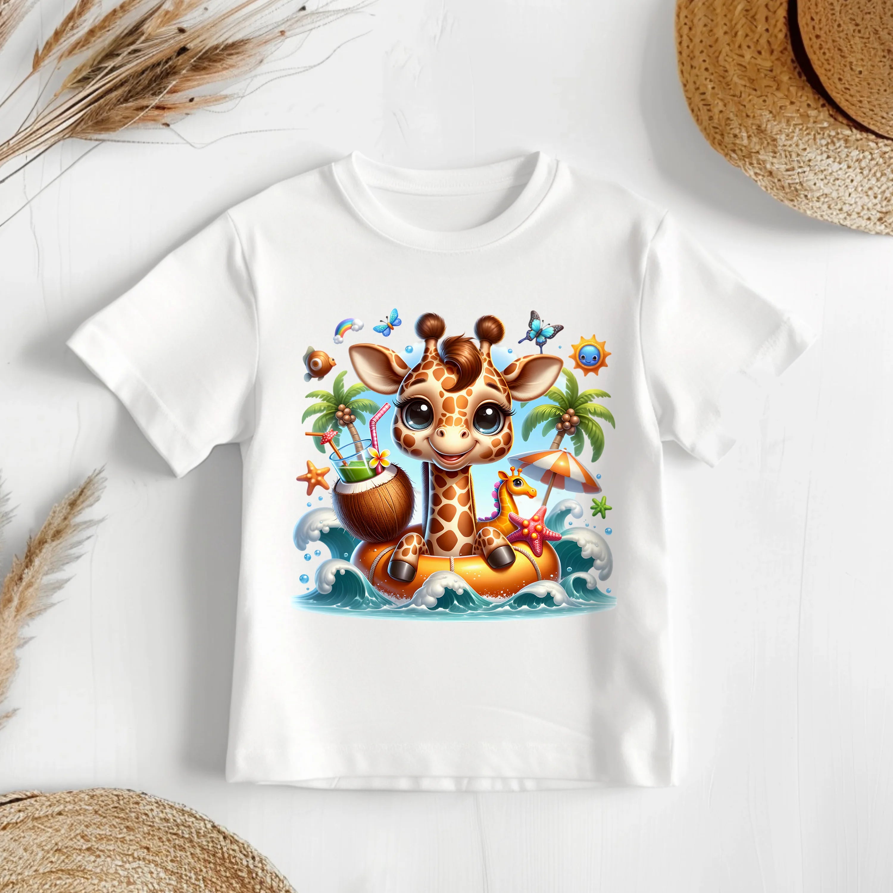 Bügelbild karibische Giraffe Bini