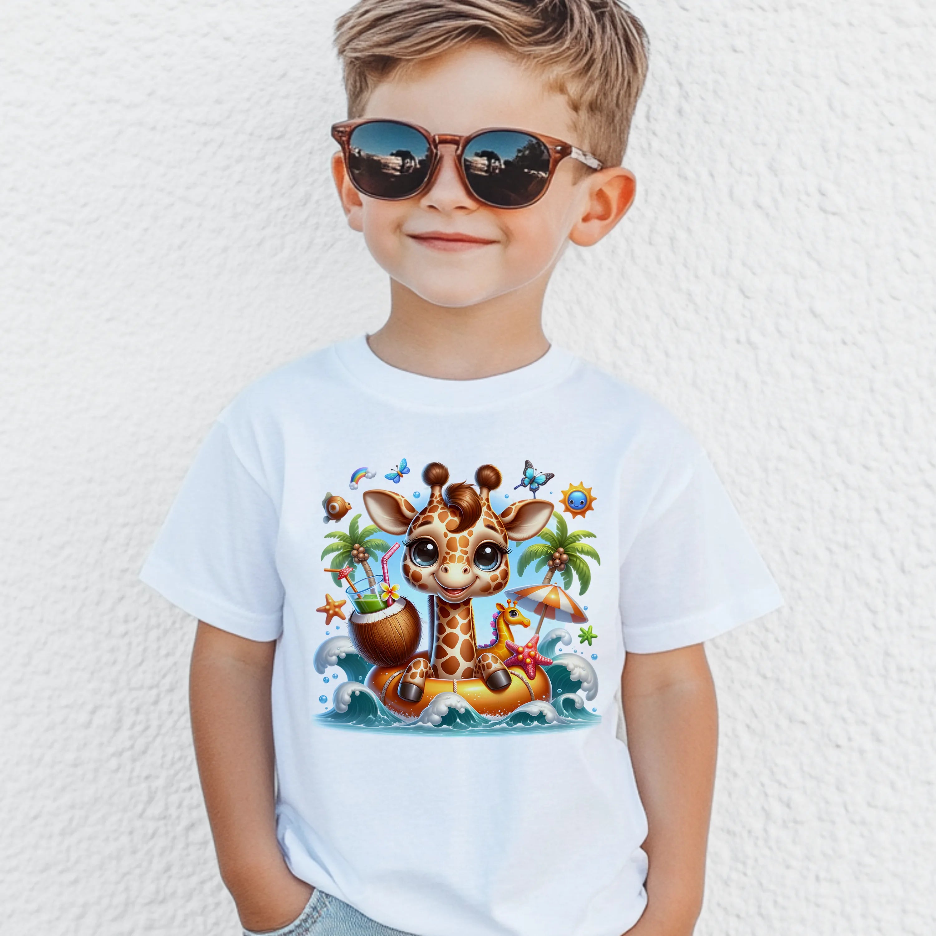 Bügelbild karibische Giraffe Bini