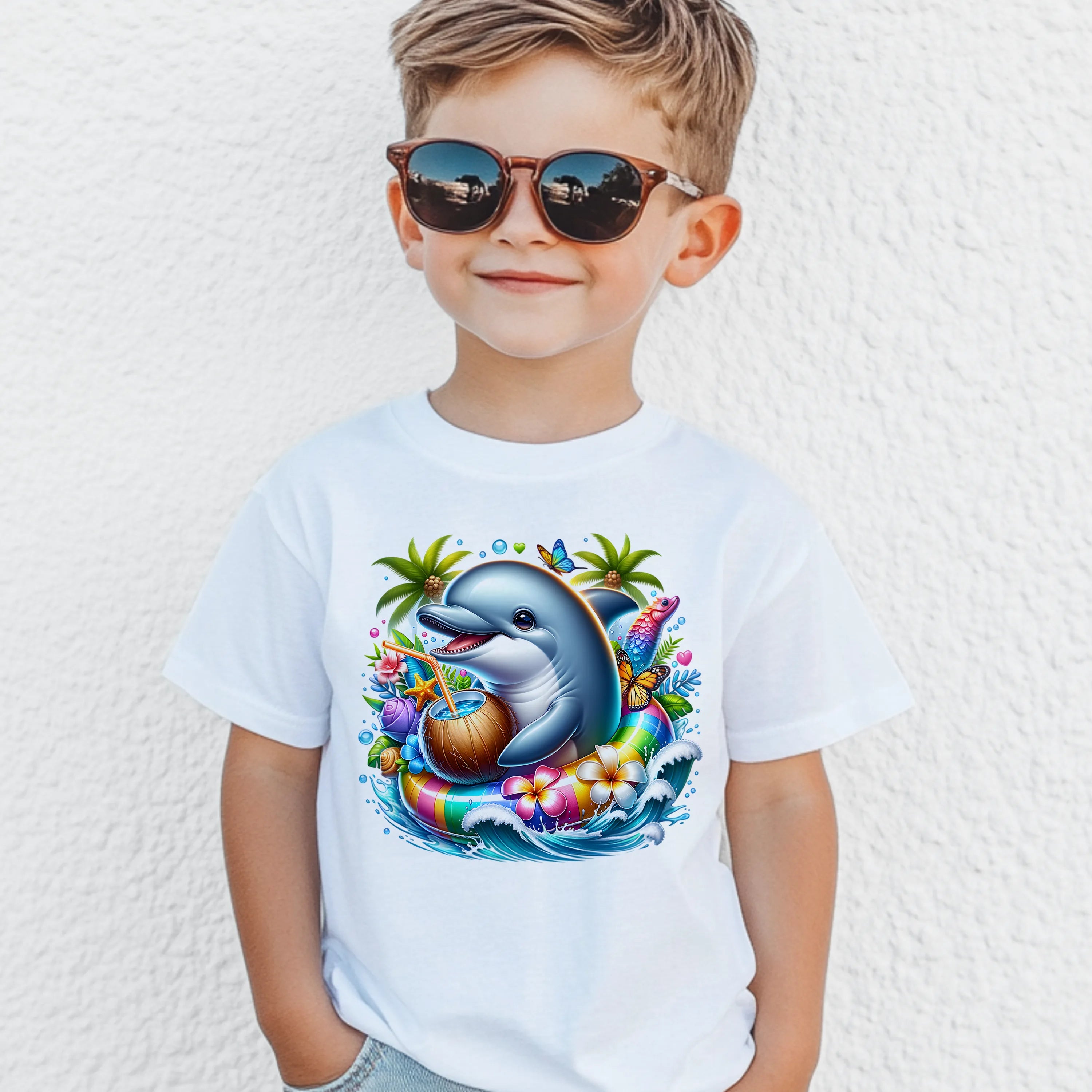Bügelbild karibischer Delfin Blubb