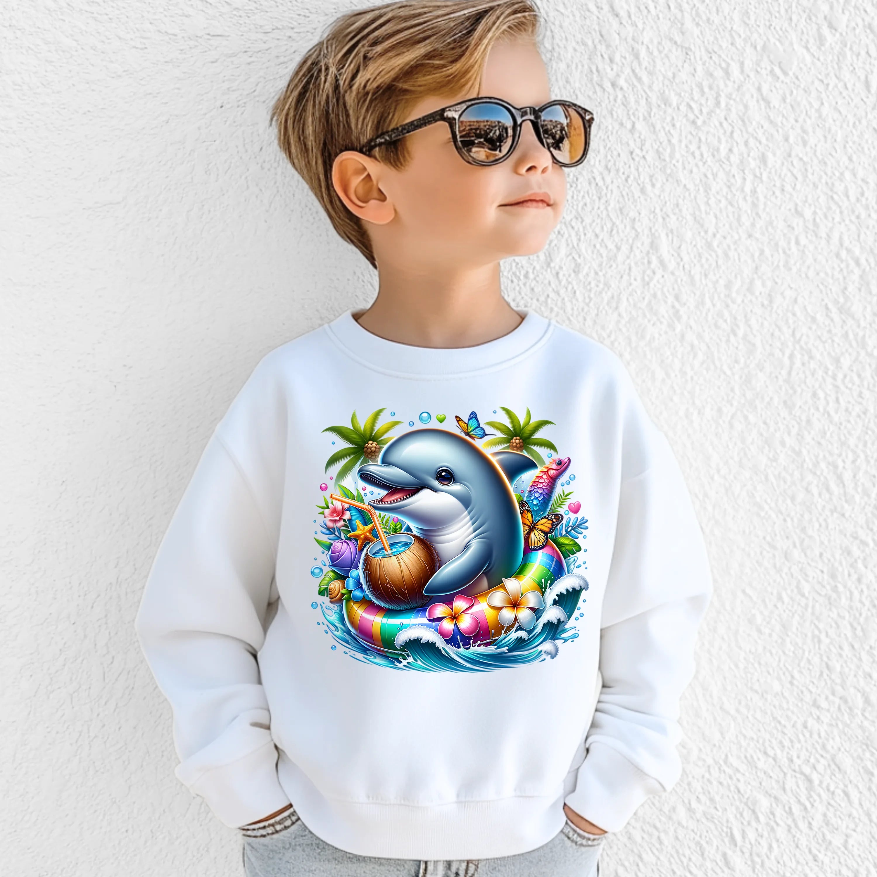 Bügelbild karibischer Delfin Blubb