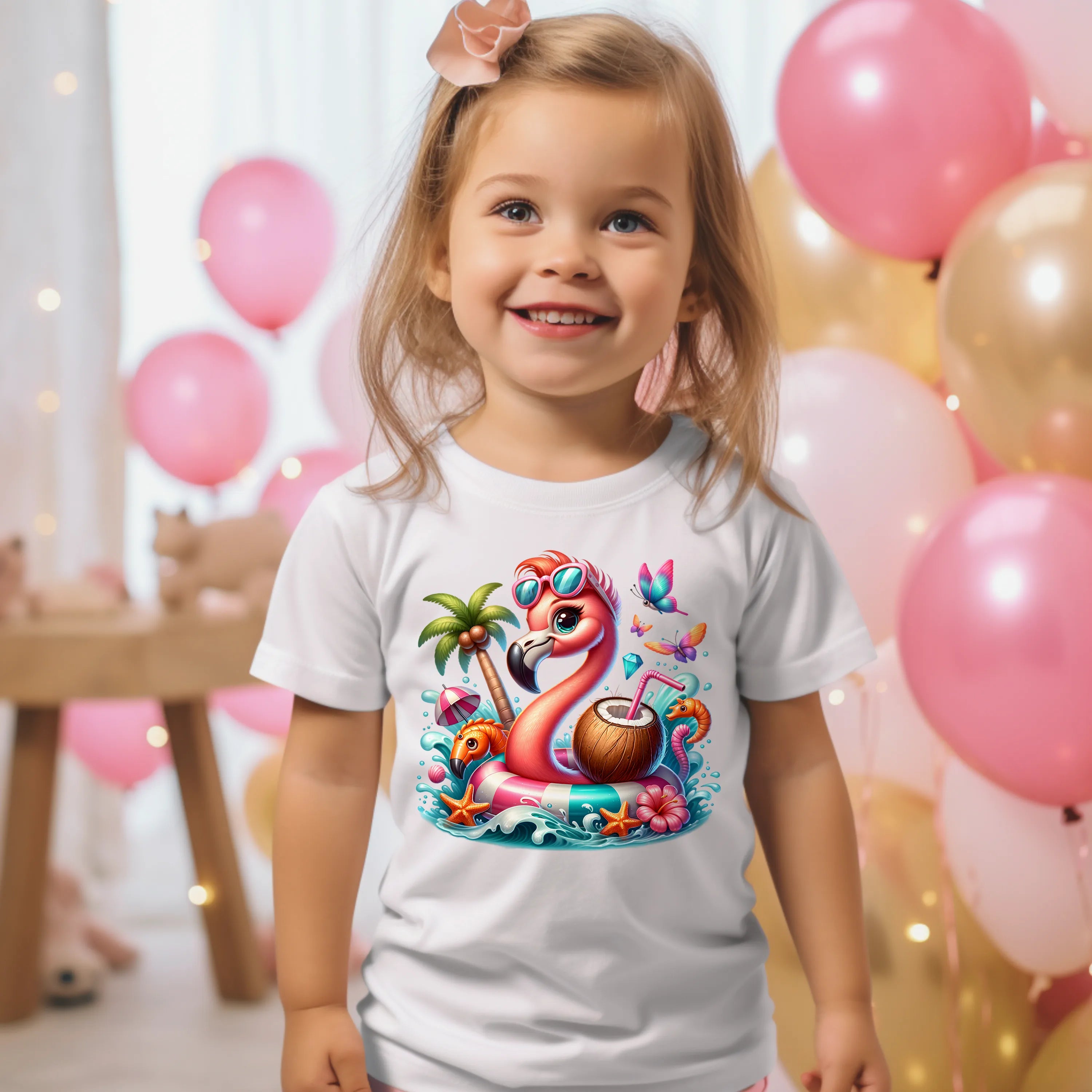Bügelbild karibischer Flamingo Mumpel
