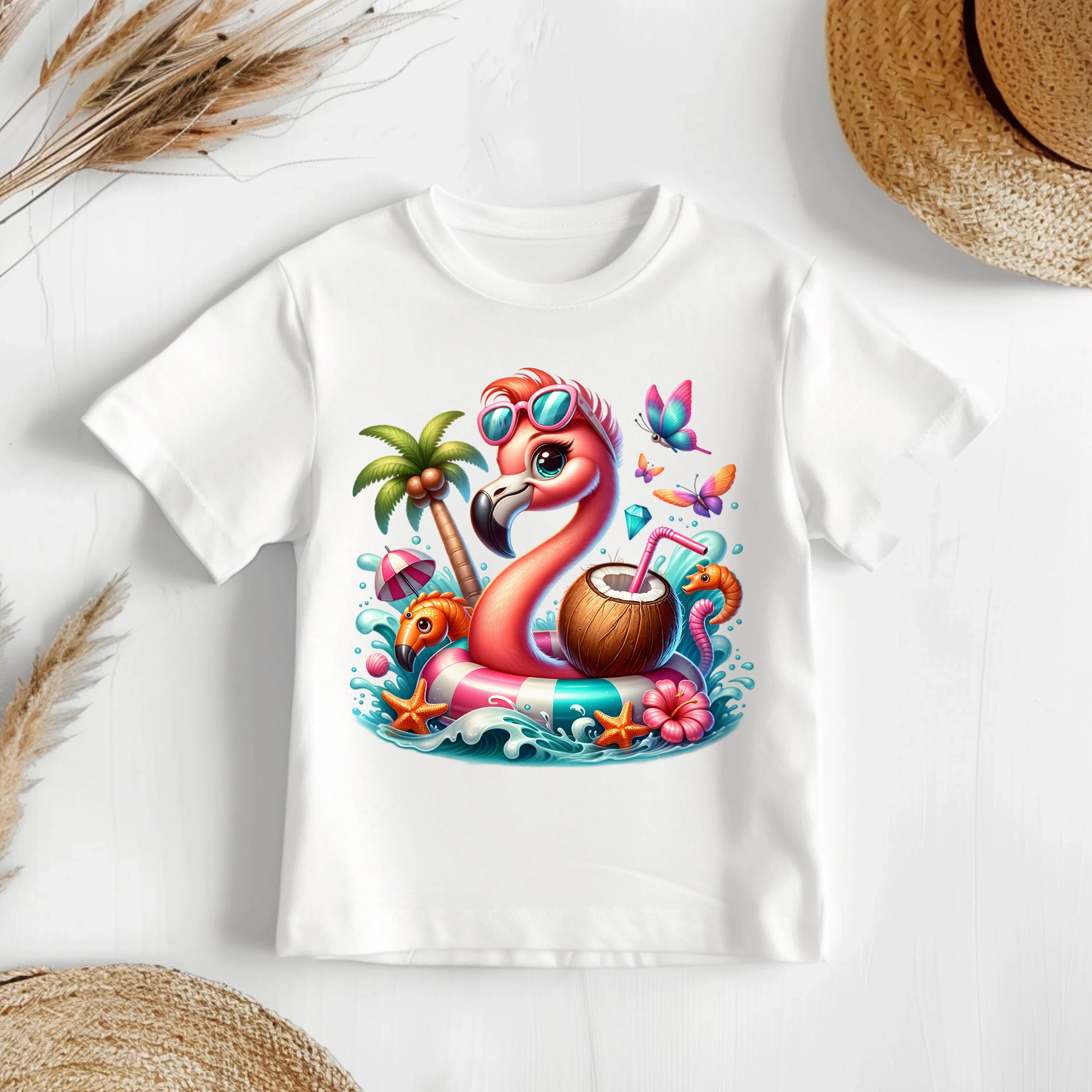 Bügelbild karibischer Flamingo Mumpel