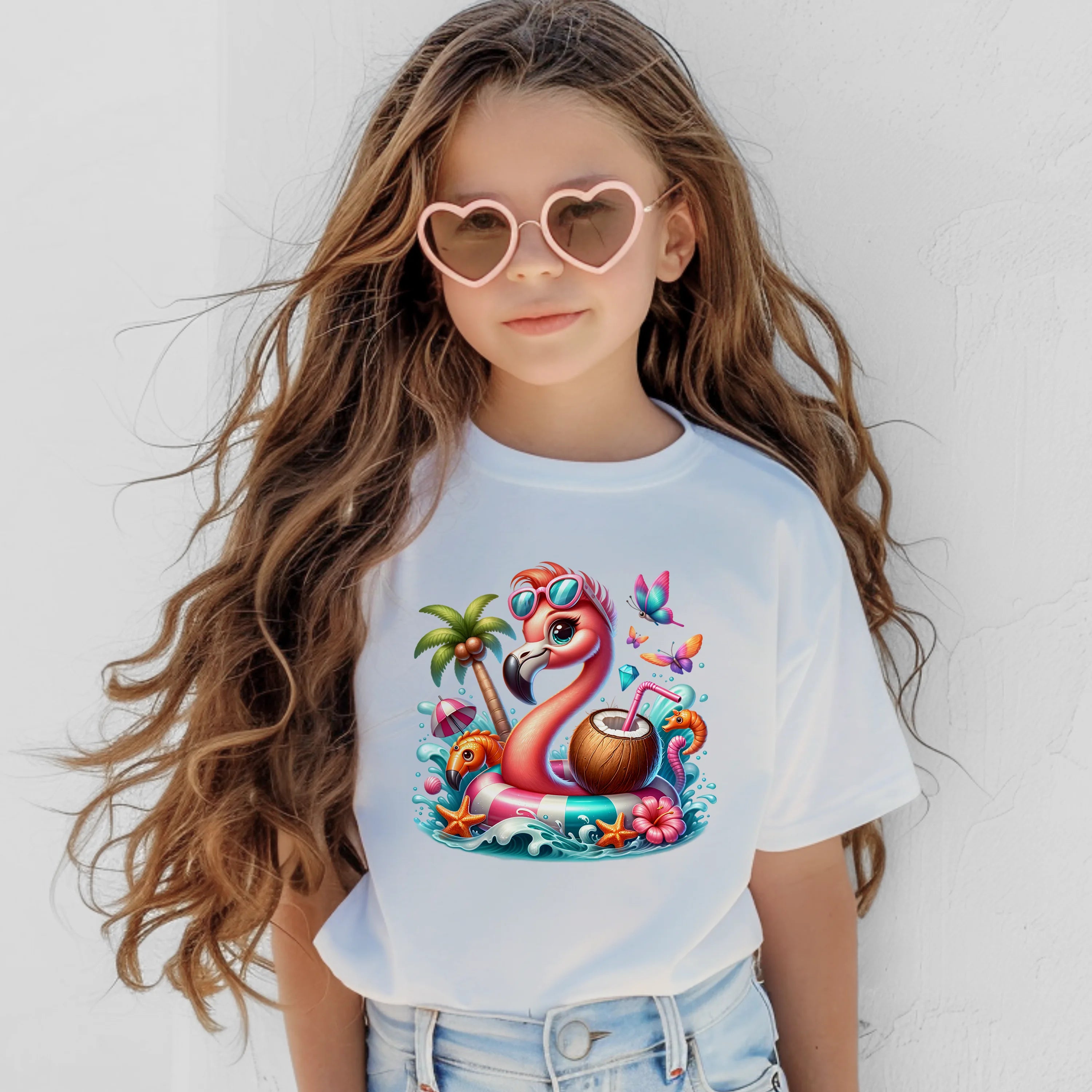 Bügelbild karibischer Flamingo Mumpel