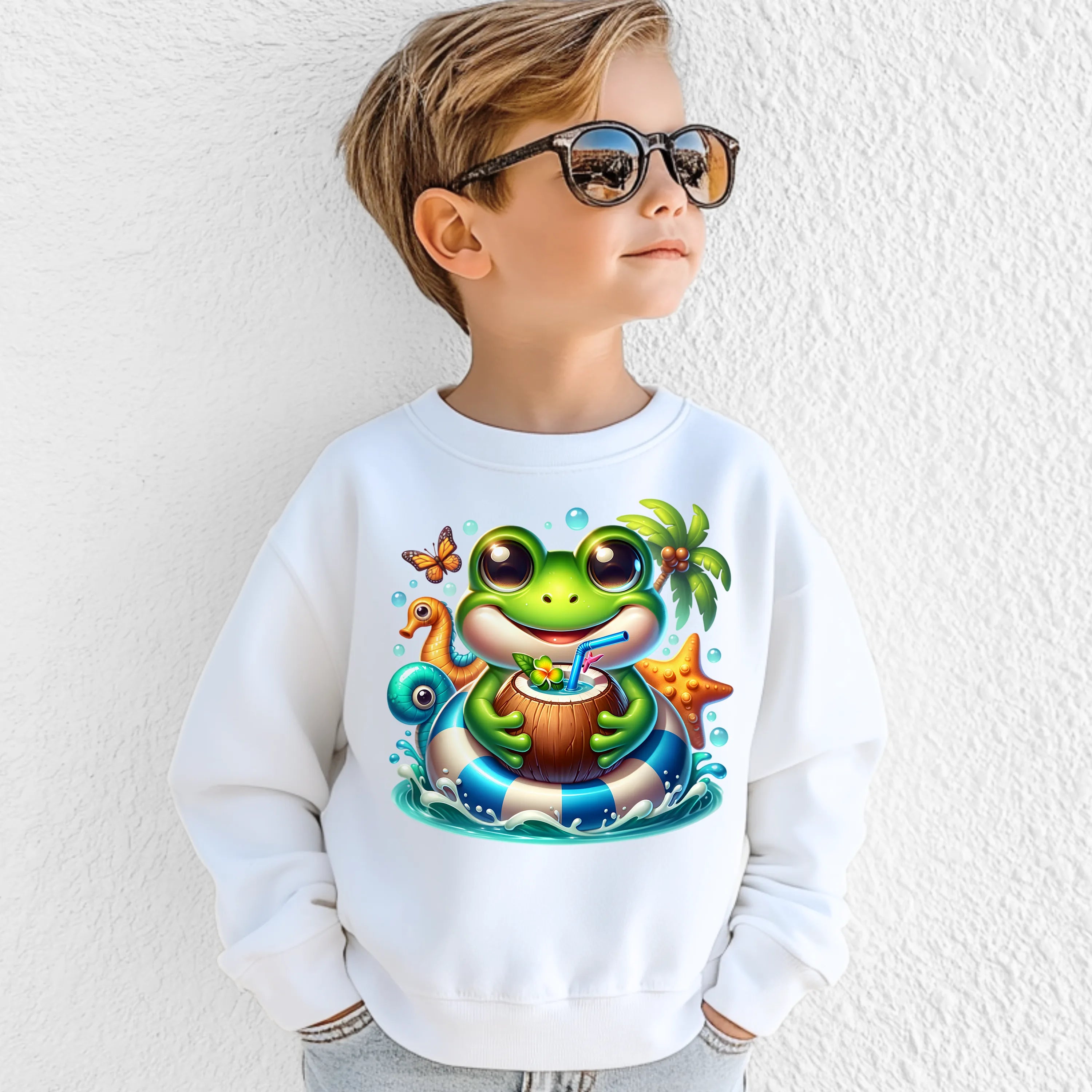 Bügelbild karibischer Frosch Moony