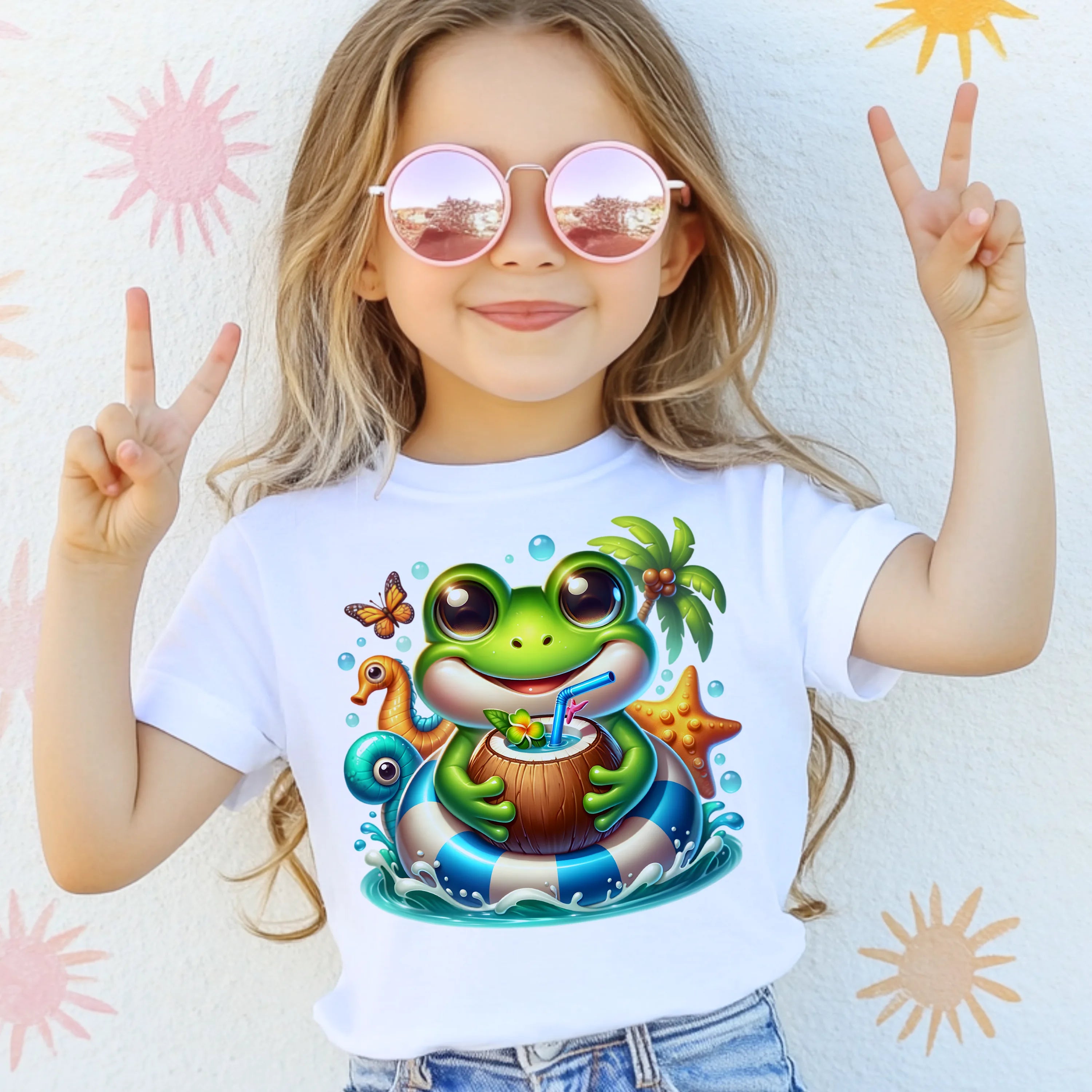Bügelbild karibischer Frosch Moony