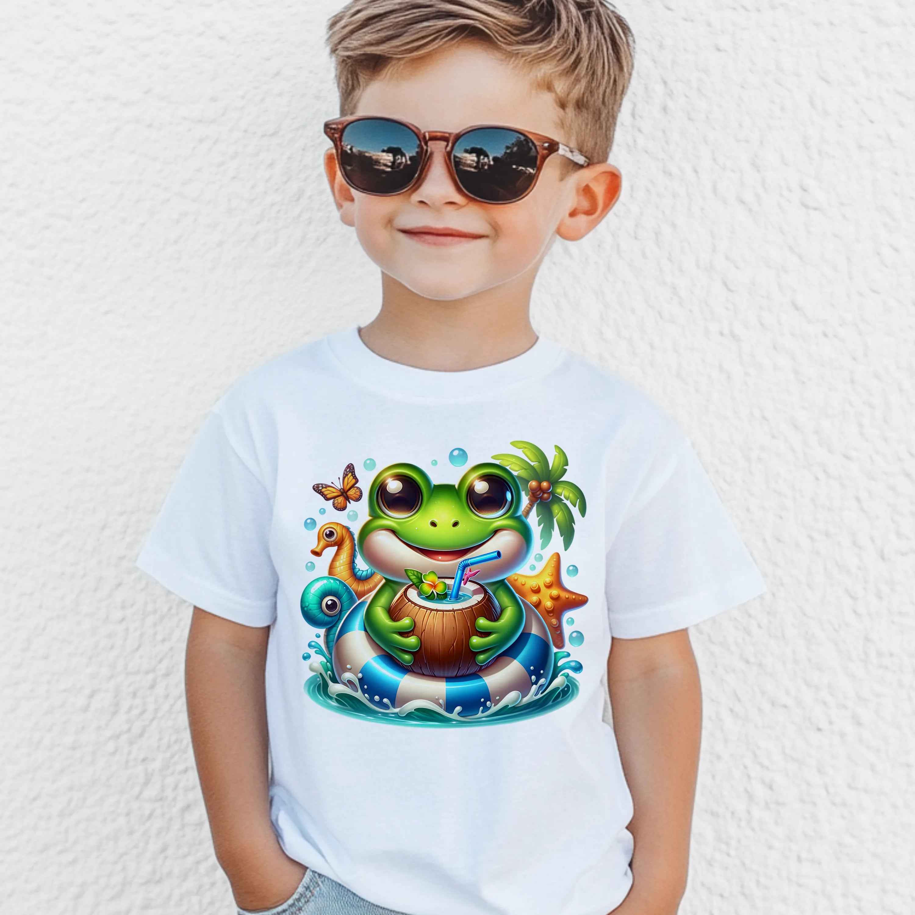 Bügelbild karibischer Frosch Moony