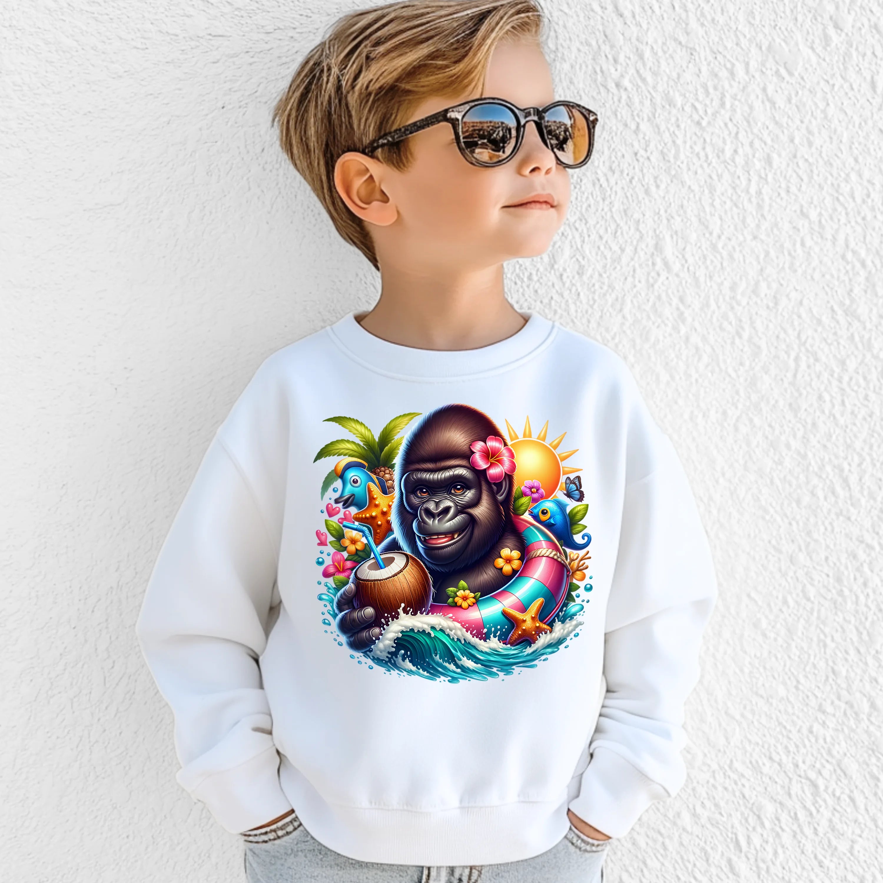 Bügelbild karibischer Gorilla Bobo