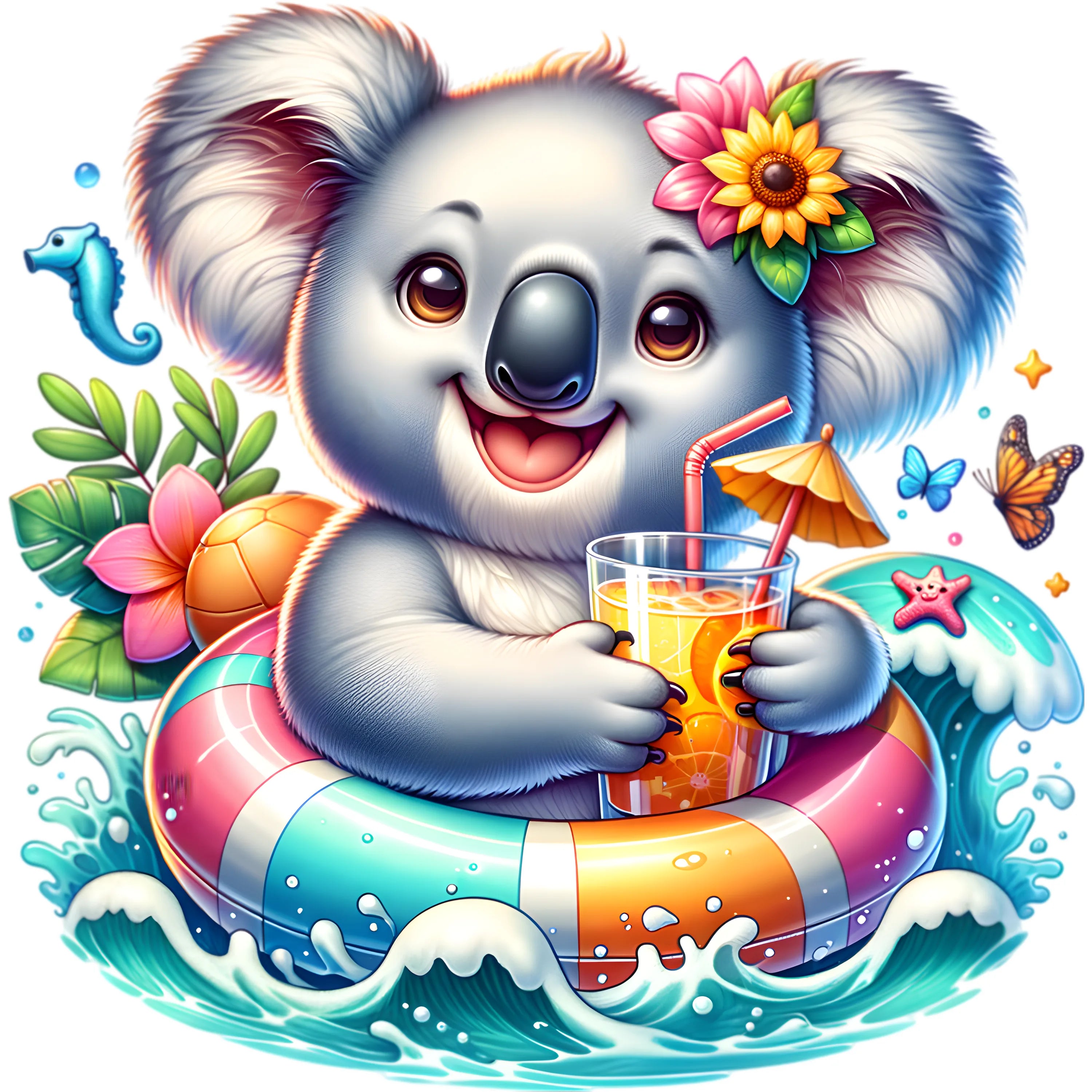 Bügelbild karibischer Koala Mimi