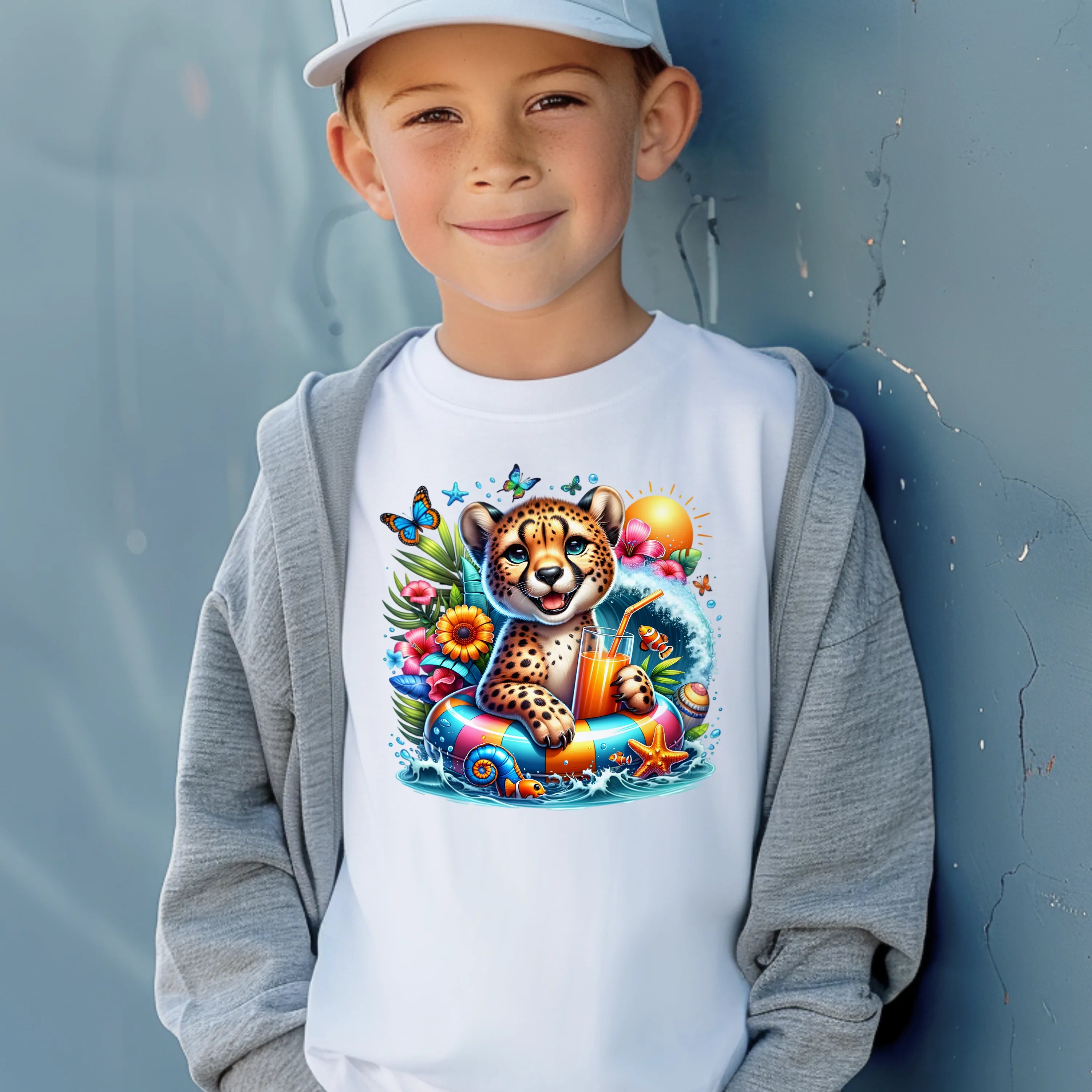 Bügelbild karibischer Leopard Schnuffel