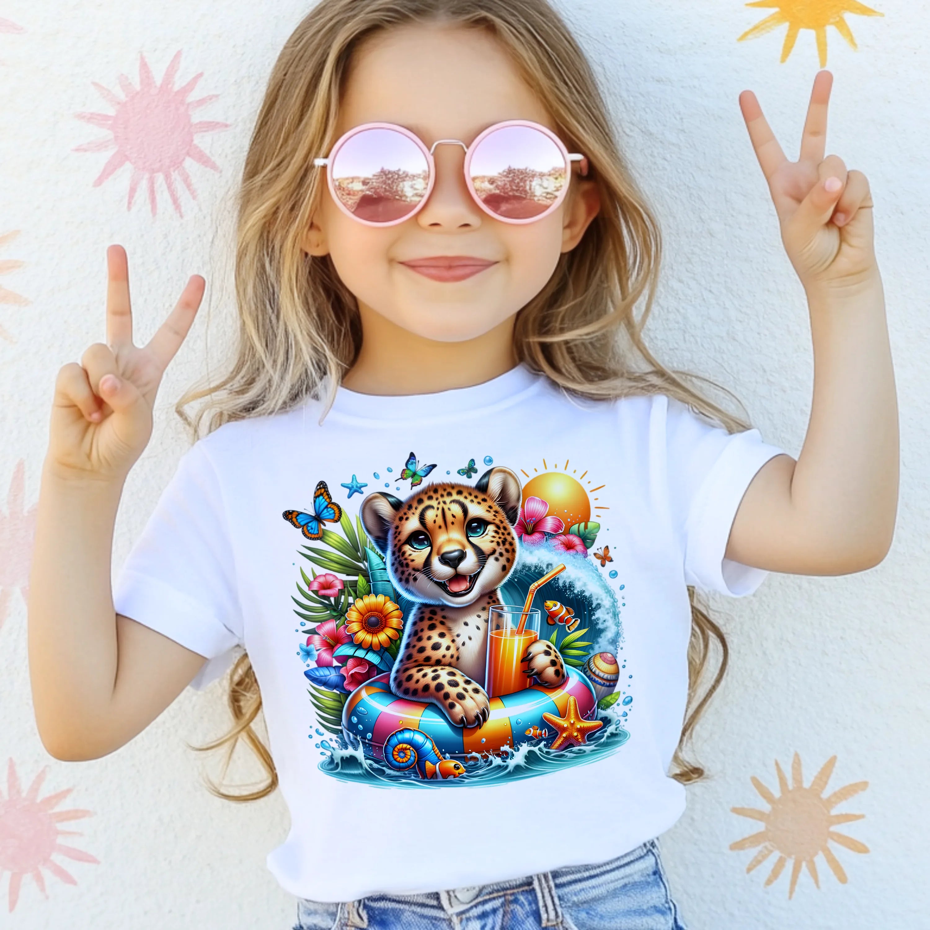 Bügelbild karibischer Leopard Schnuffel