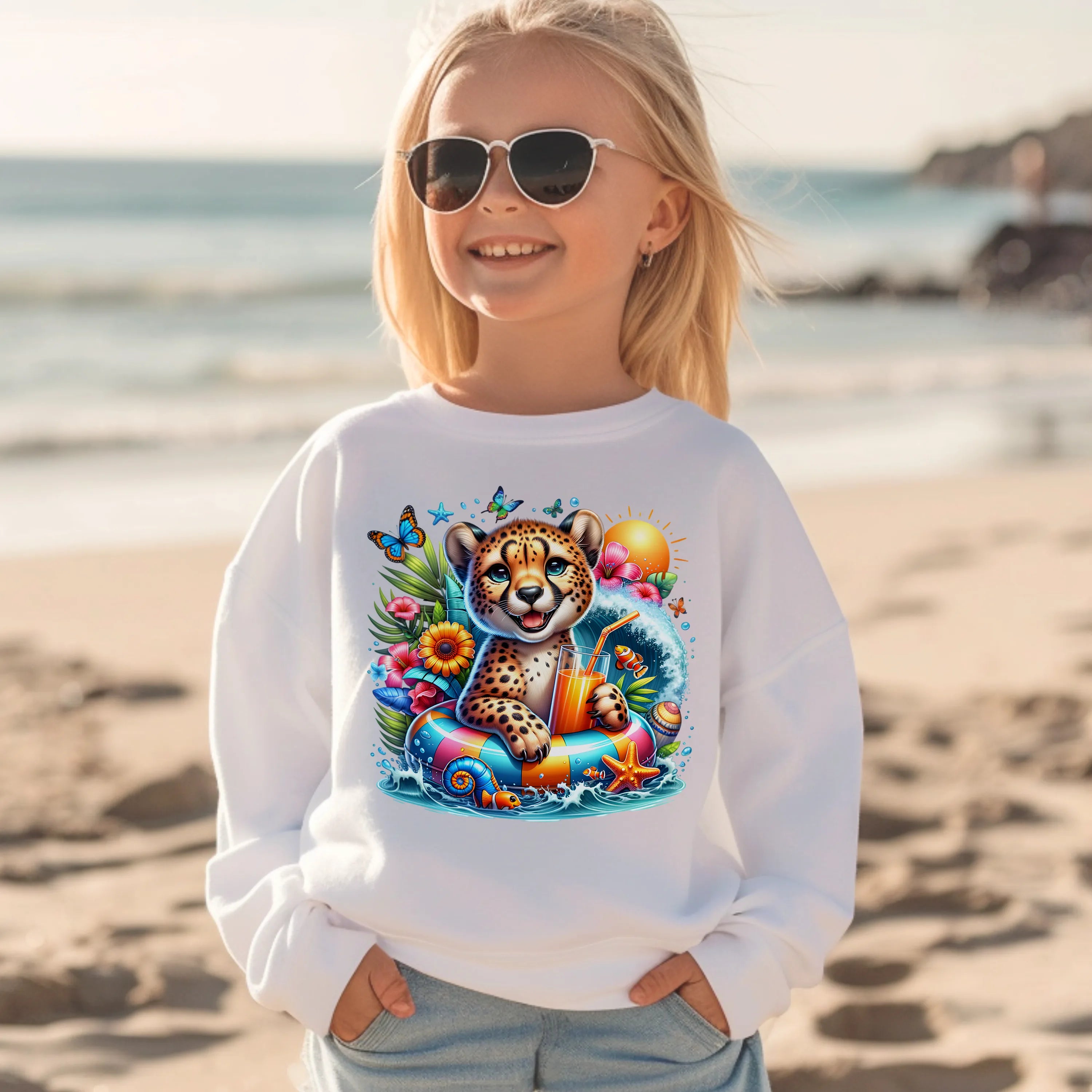 Bügelbild karibischer Leopard Schnuffel