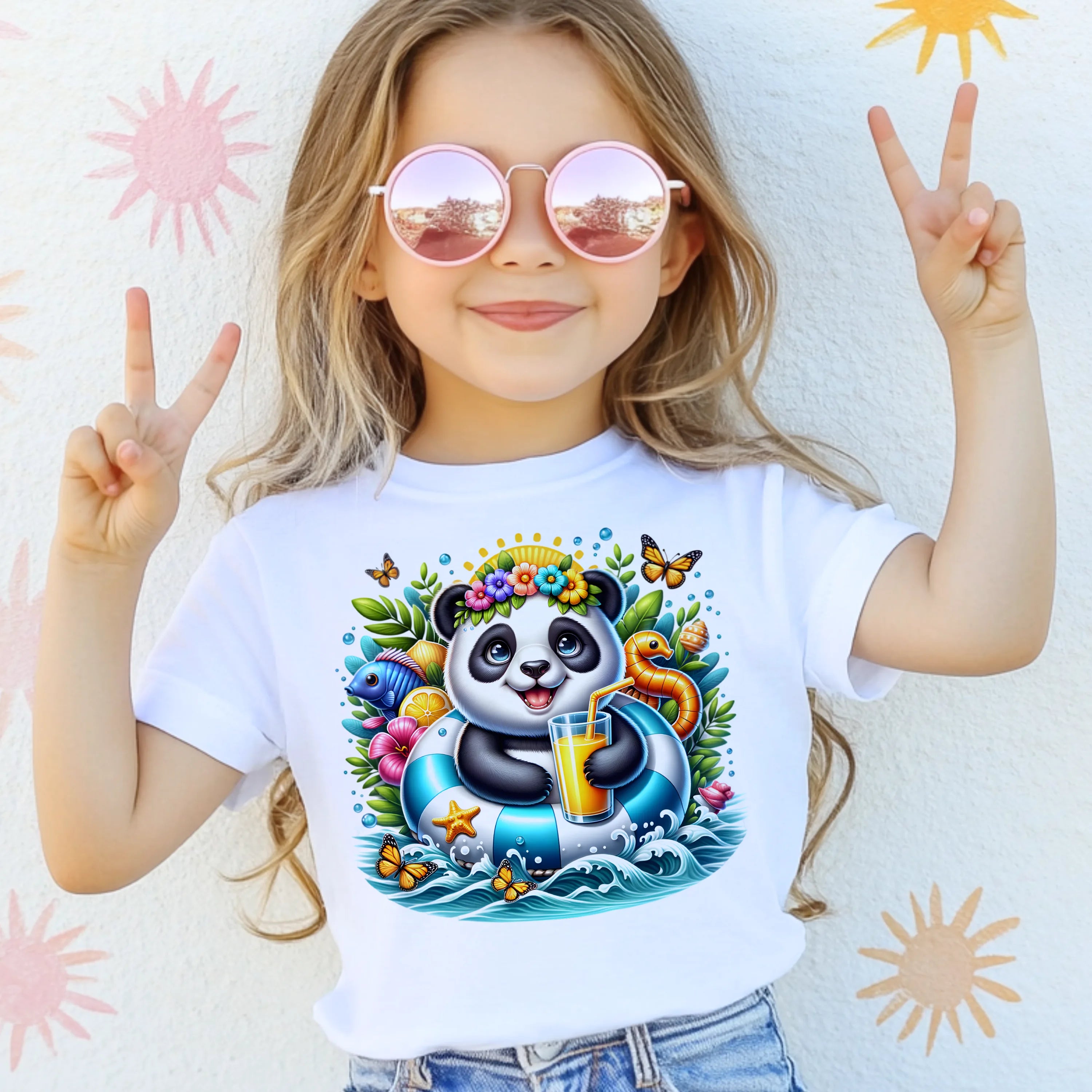 Bügelbild karibischer Panda Krümel