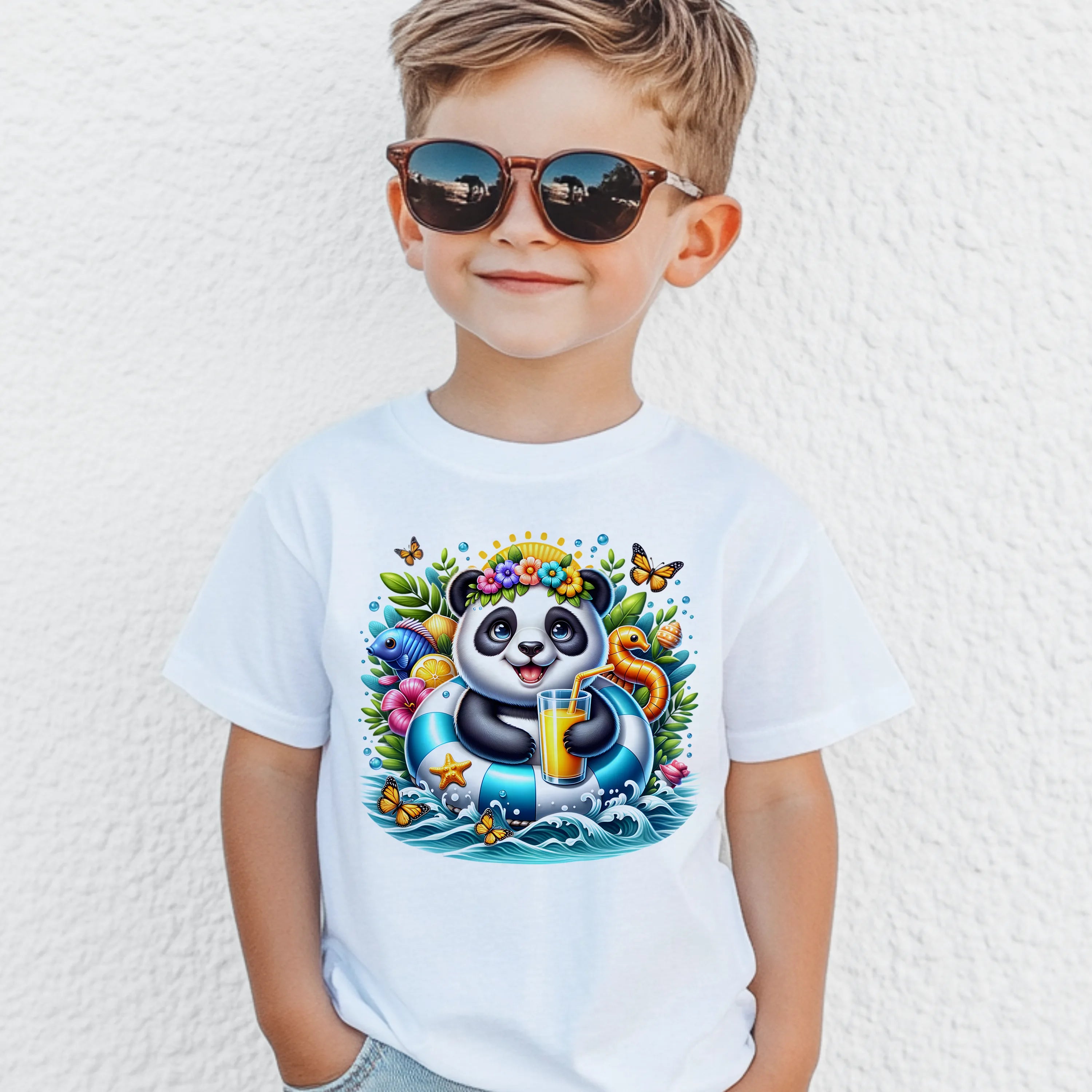 Bügelbild karibischer Panda Krümel
