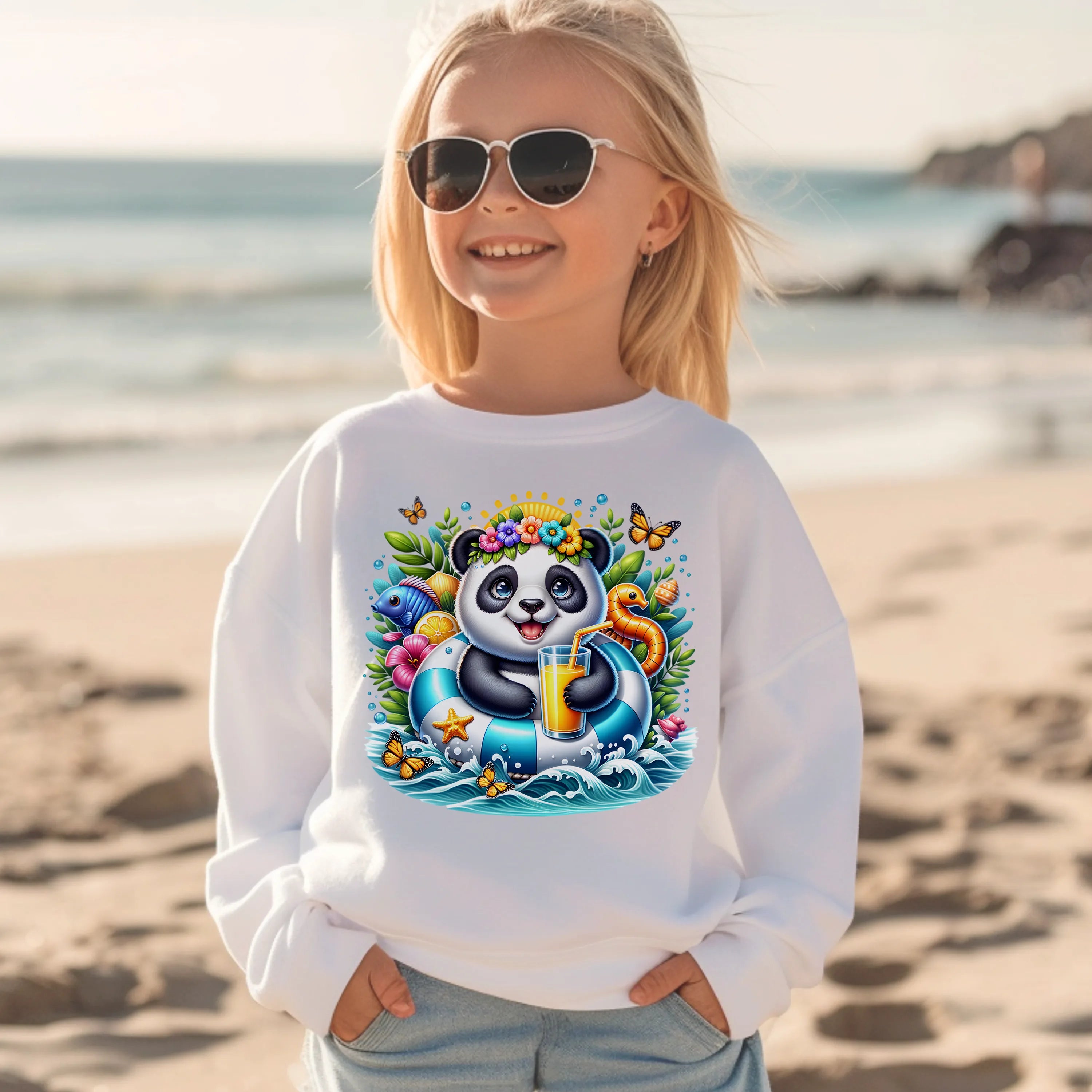 Bügelbild karibischer Panda Krümel