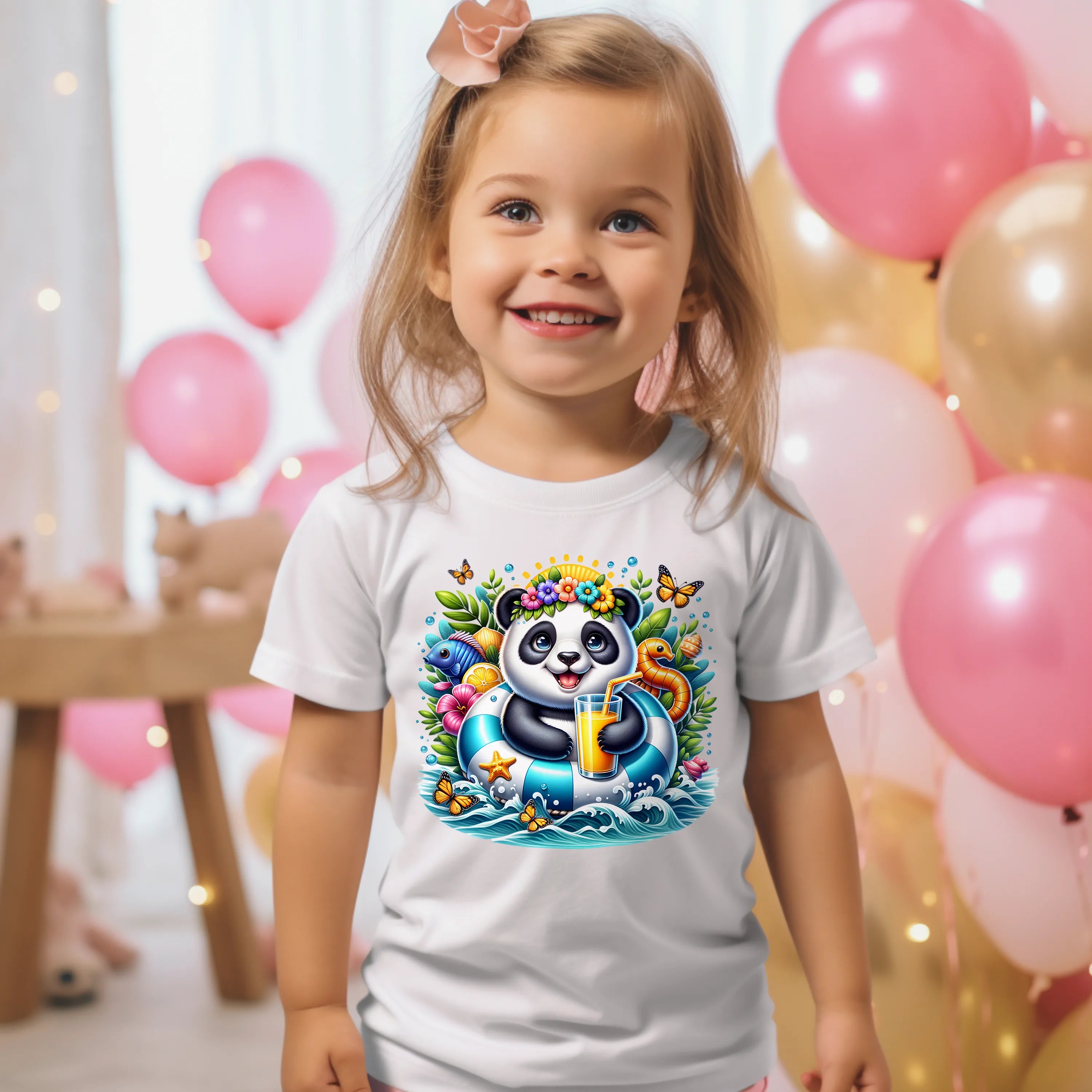 Bügelbild karibischer Panda Krümel
