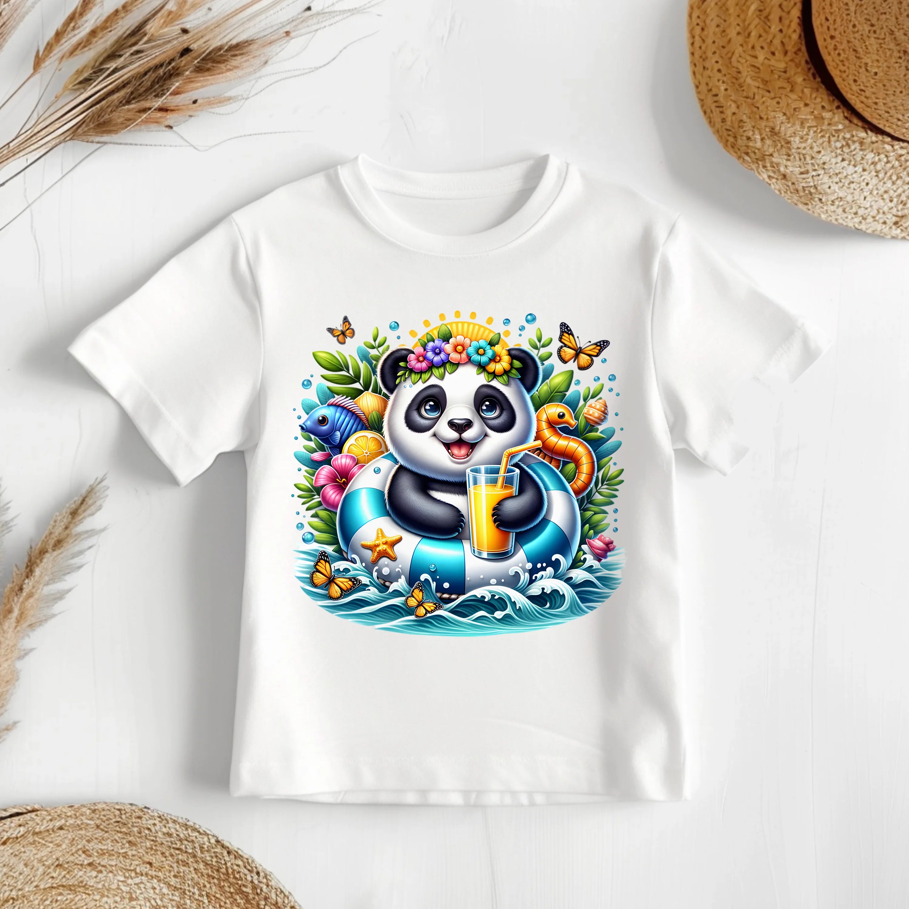 Bügelbild karibischer Panda Krümel
