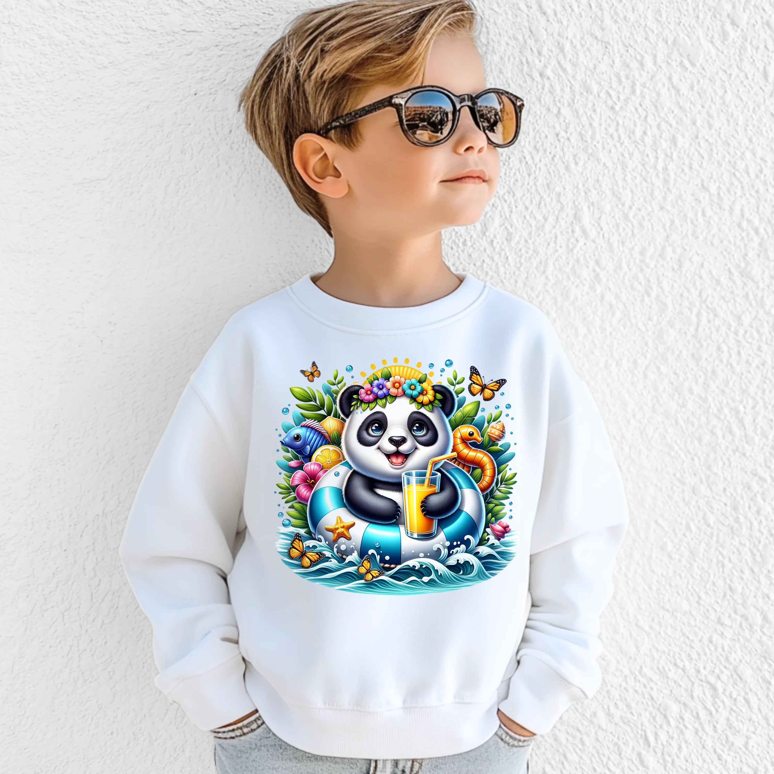 Bügelbild karibischer Panda Krümel