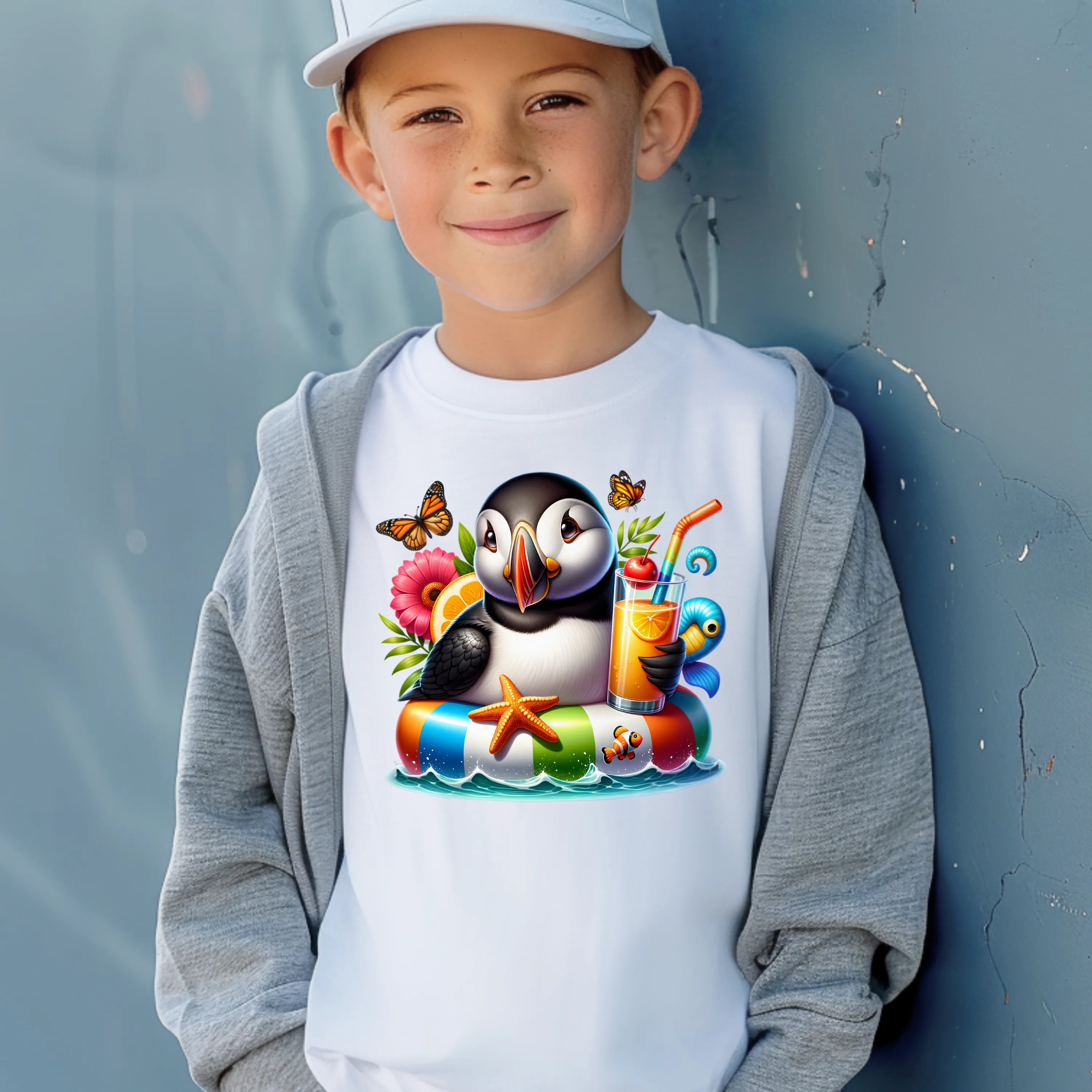 Bügelbild karibischer Puffin Momo