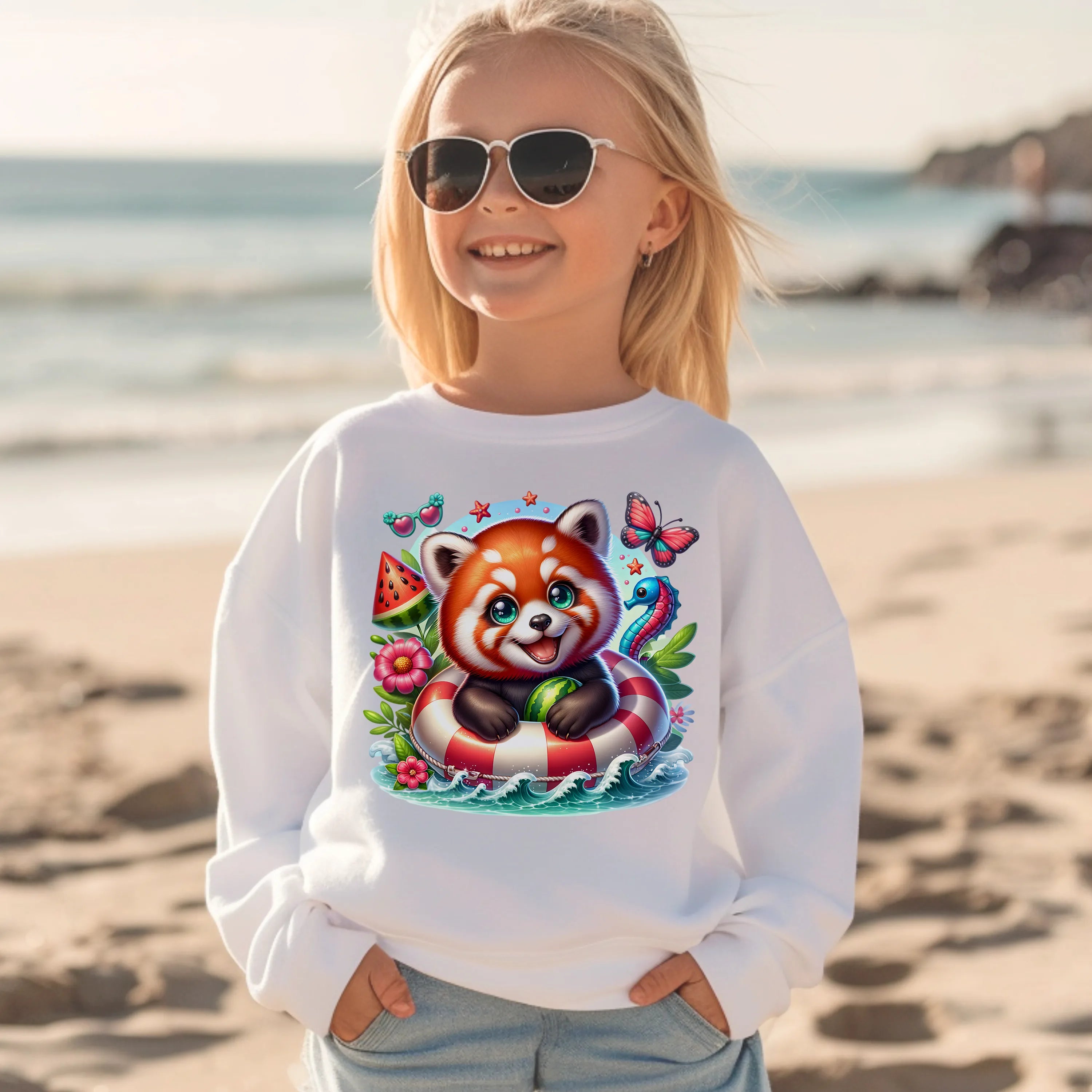 Bügelbild karibischer Roter Panda Wuschel