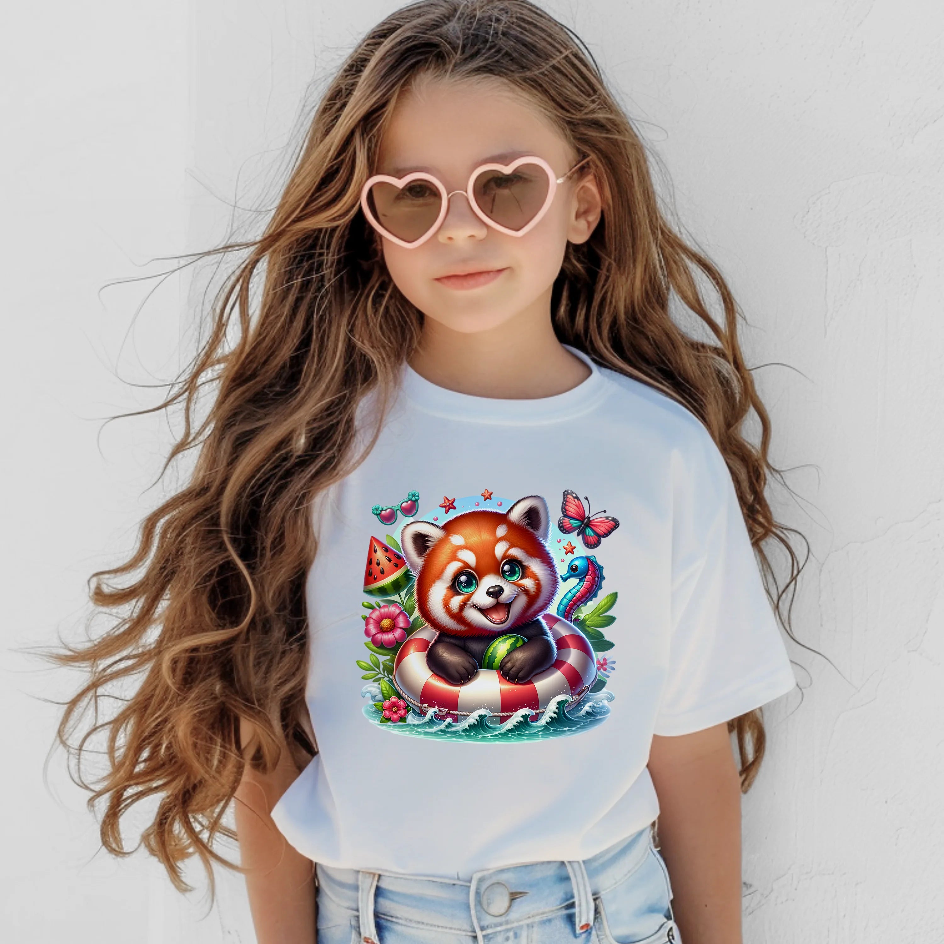 Bügelbild karibischer Roter Panda Wuschel