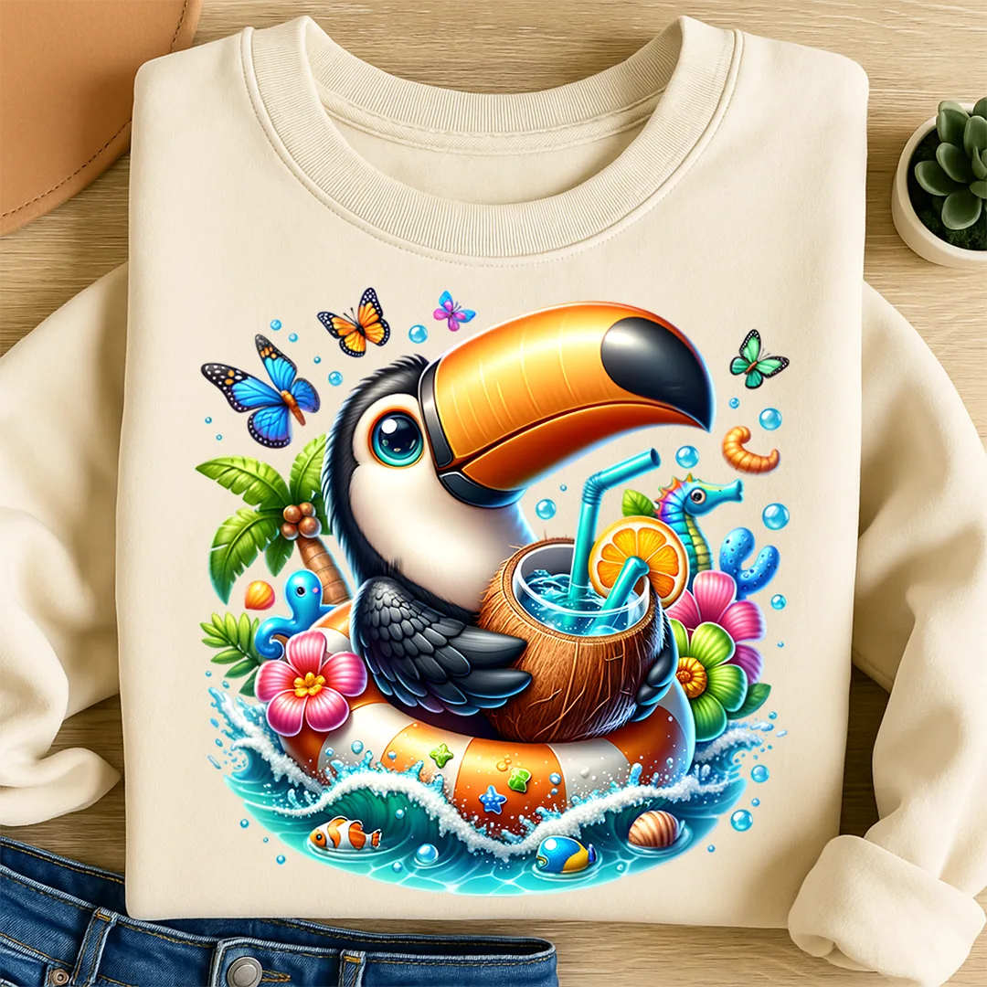 Bügelbild karibischer Tukan Dodo