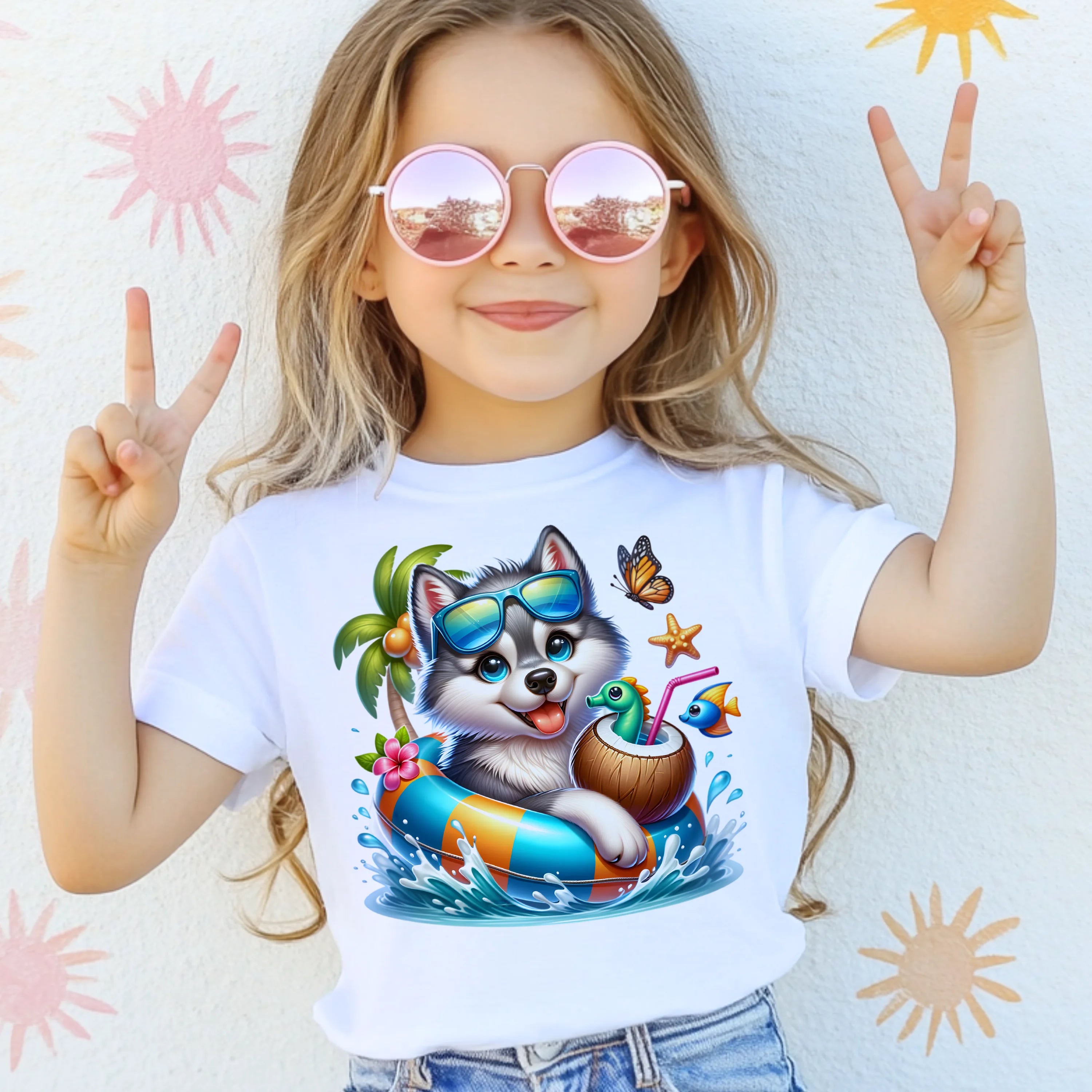 Bügelbild karibischer Wolf Snufi
